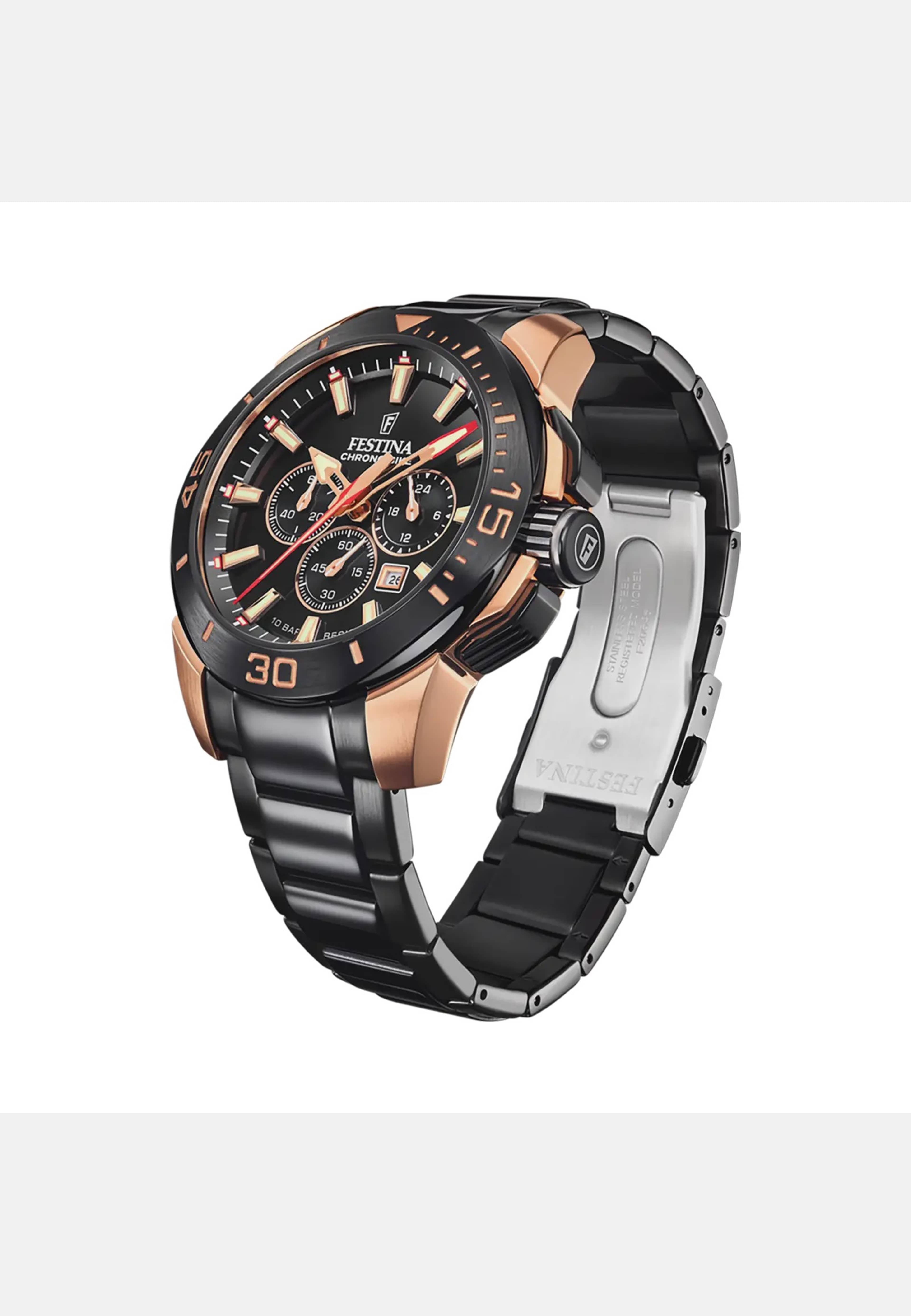 Festina Chrono Bike Herrklocka Svart, Metallband - F20645/1, från Festina, i färgen 1. Klicka för att öppna bilden i stort format
