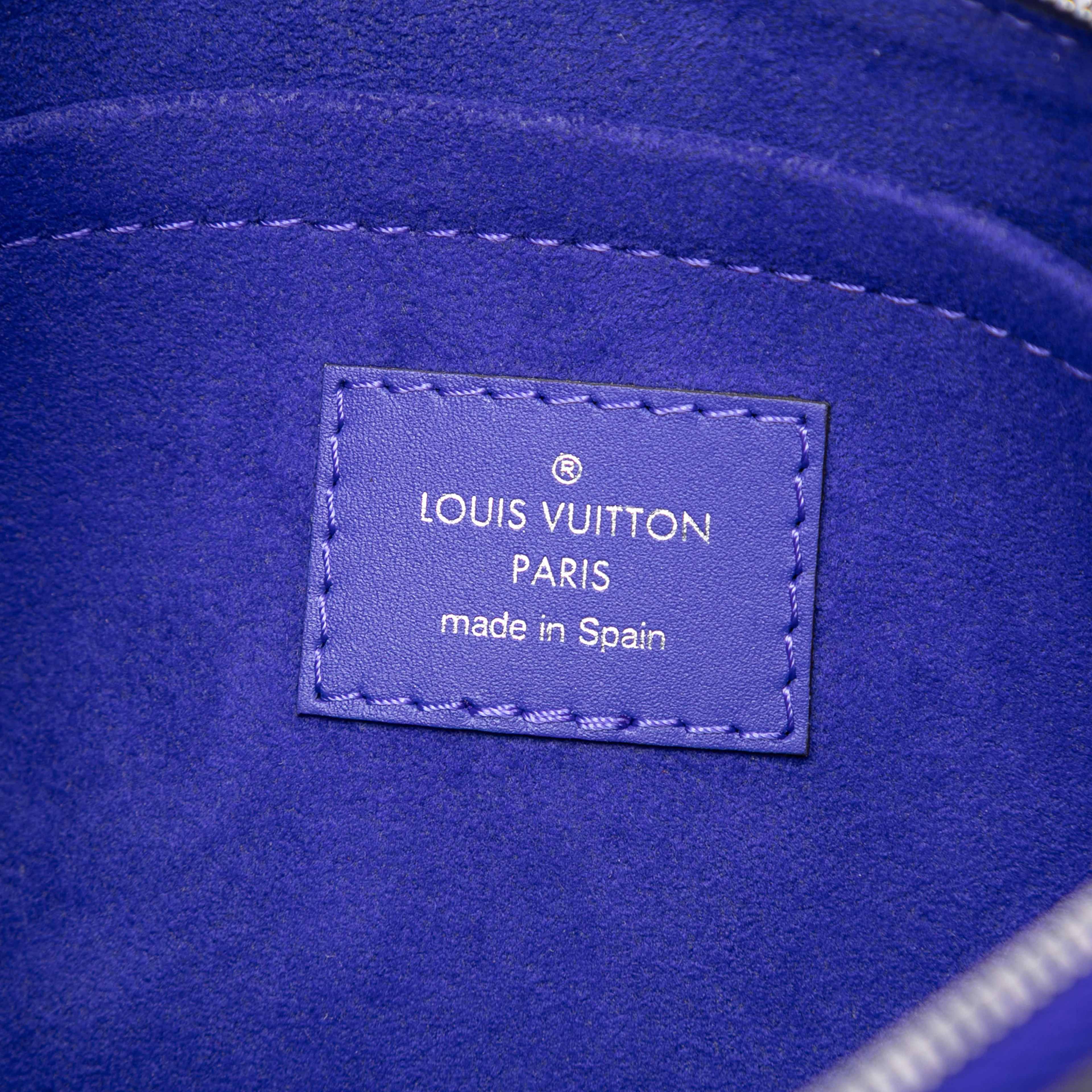 Louis Vuitton Epi Neverfull Pouch, från Luxclusif, i färgen purple. Klicka för att öppna bilden i stort format