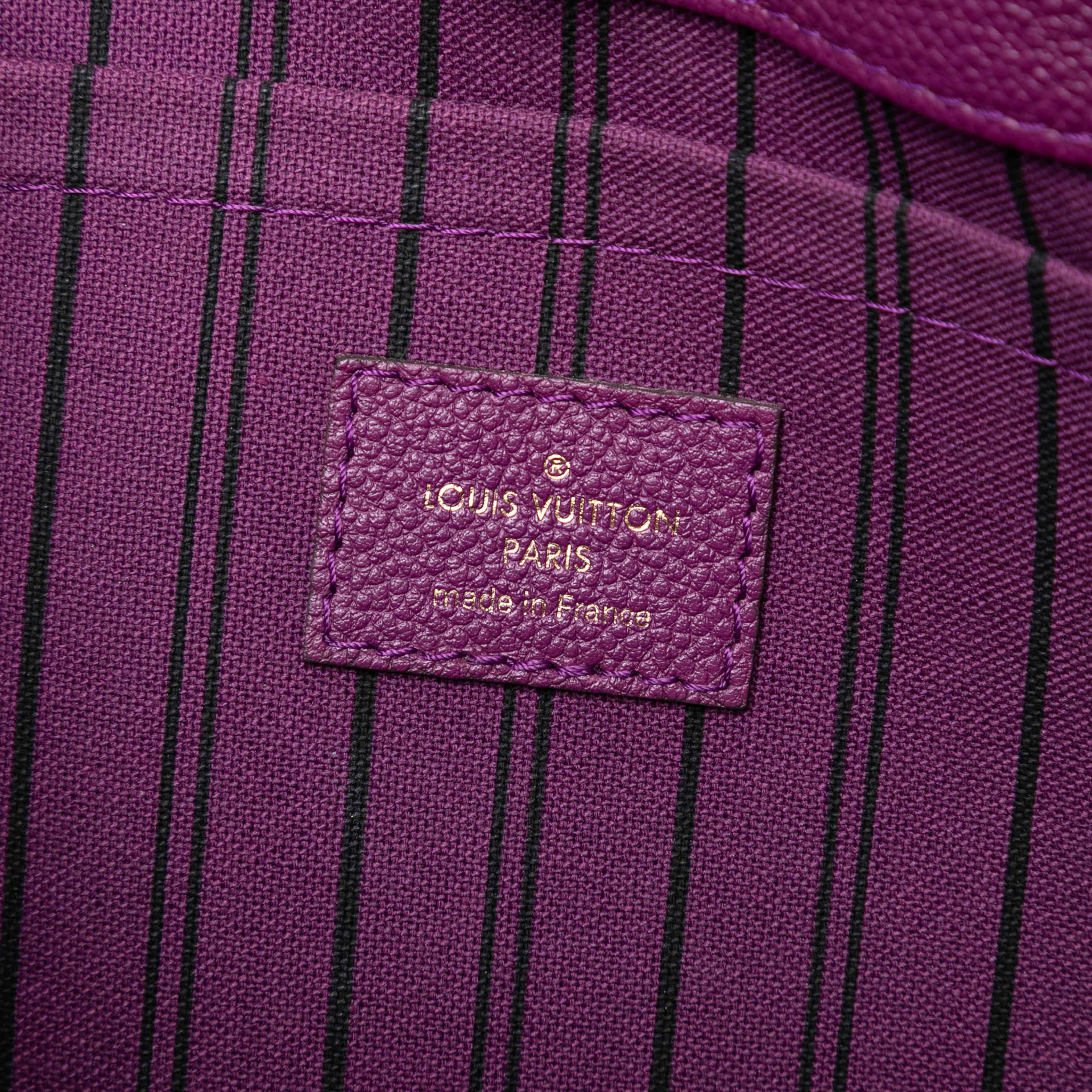 Louis Vuitton Monogram Empreinte Montaigne Mm, från Luxclusif, i färgen purple. Klicka för att öppna bilden i stort format