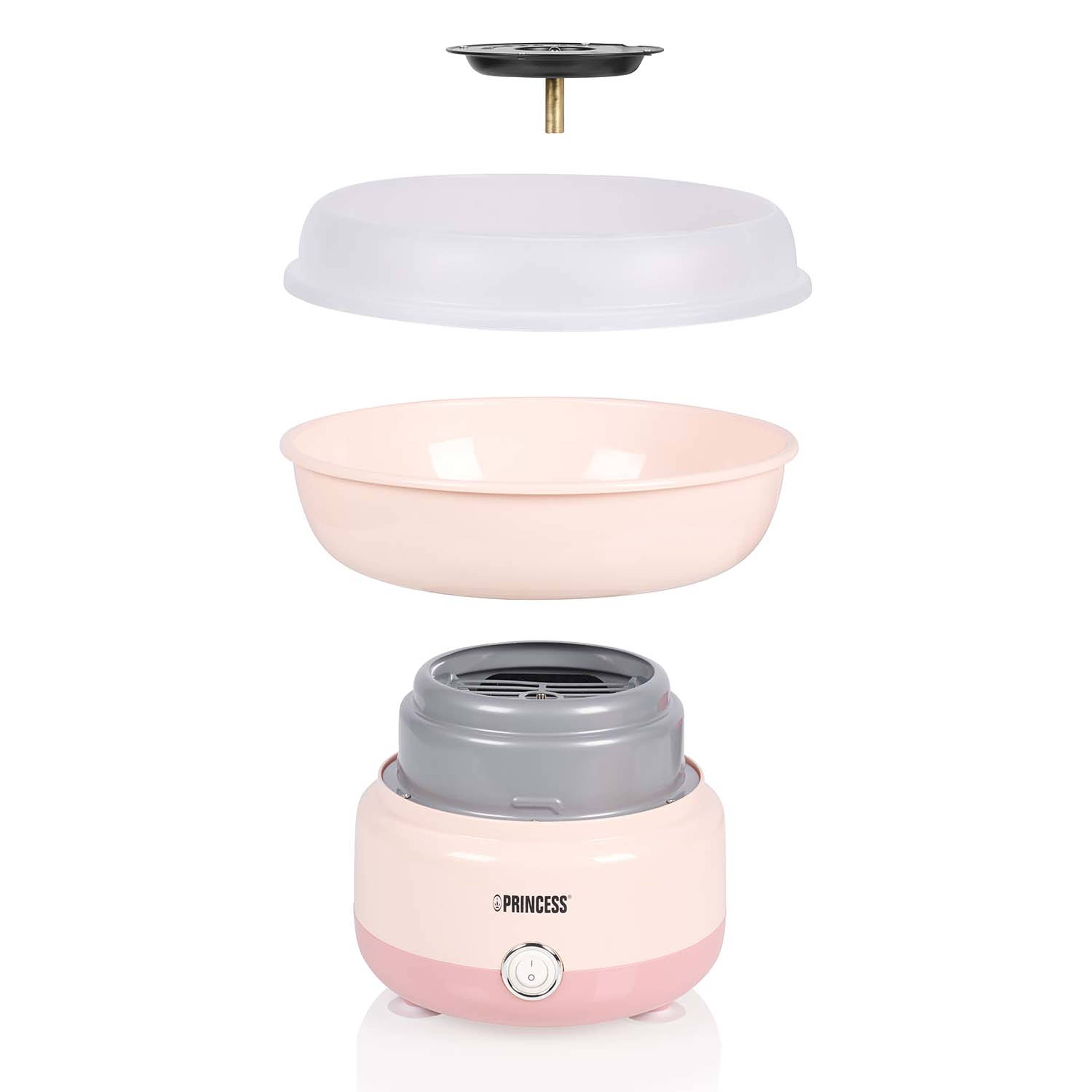 Sockervaddsmaskin 500w, från Princess, i färgen rosa. Klicka för att öppna bilden i stort format