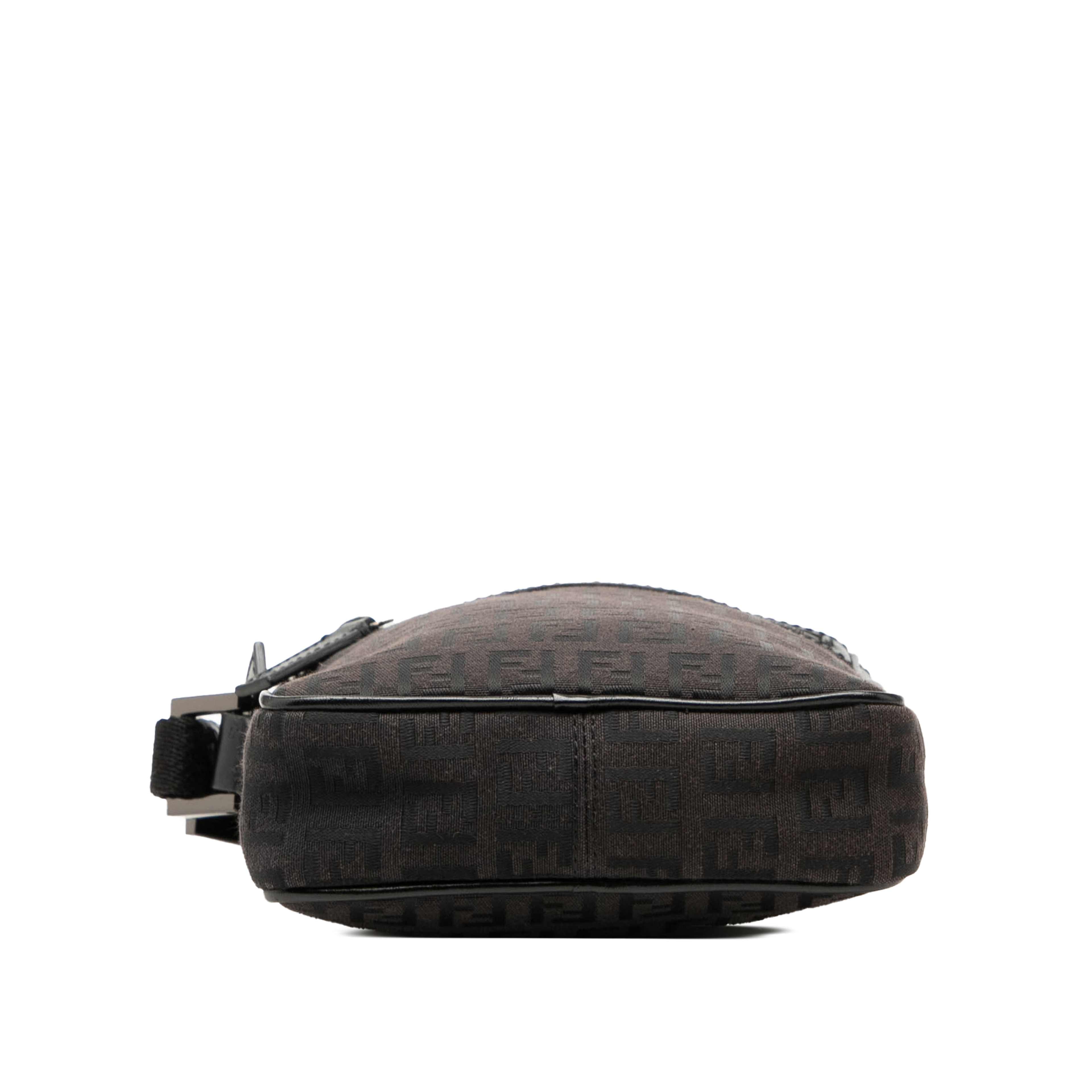 Fendi Zucchino Canvas Crossbody, från Luxclusif, i färgen brun. Klicka för att öppna bilden i stort format
