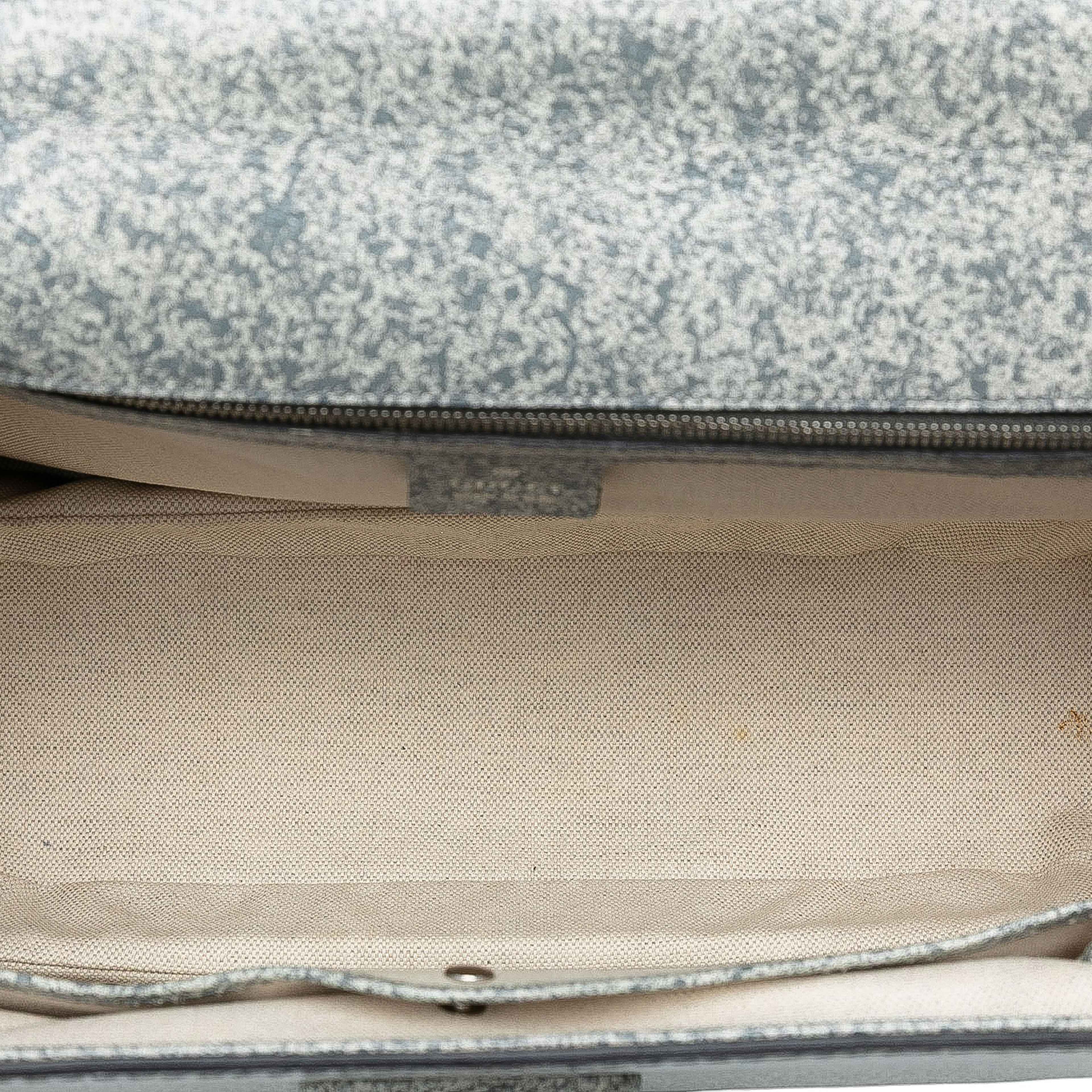 Gucci Large Speckled Leather New Bamboo Top Handle Bag, från Luxclusif, i färgen gray. Klicka för att öppna bilden i stort format