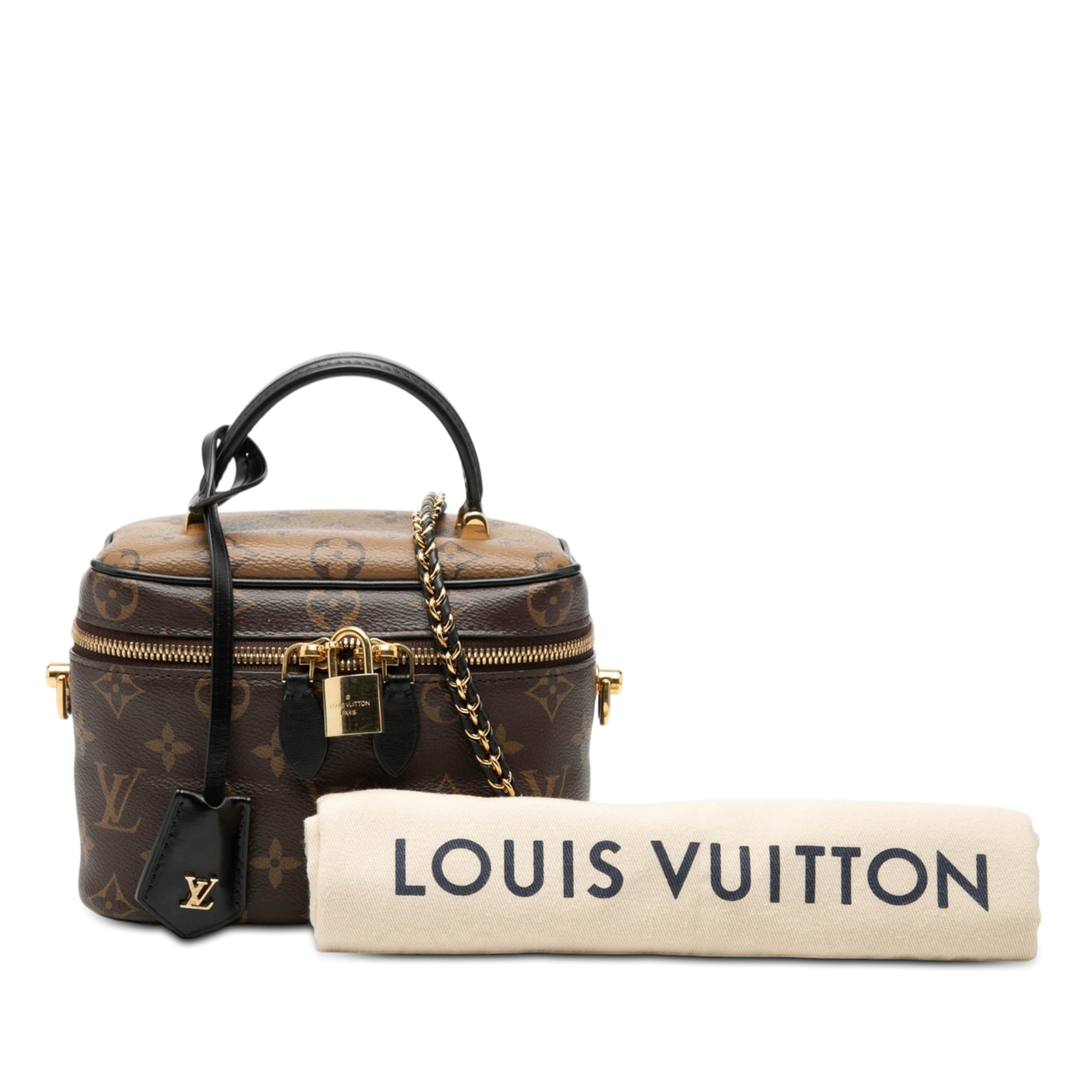Louis Vuitton Monogram Reverse Vanity Pm, från Luxclusif, i färgen brun. Klicka för att öppna bilden i stort format