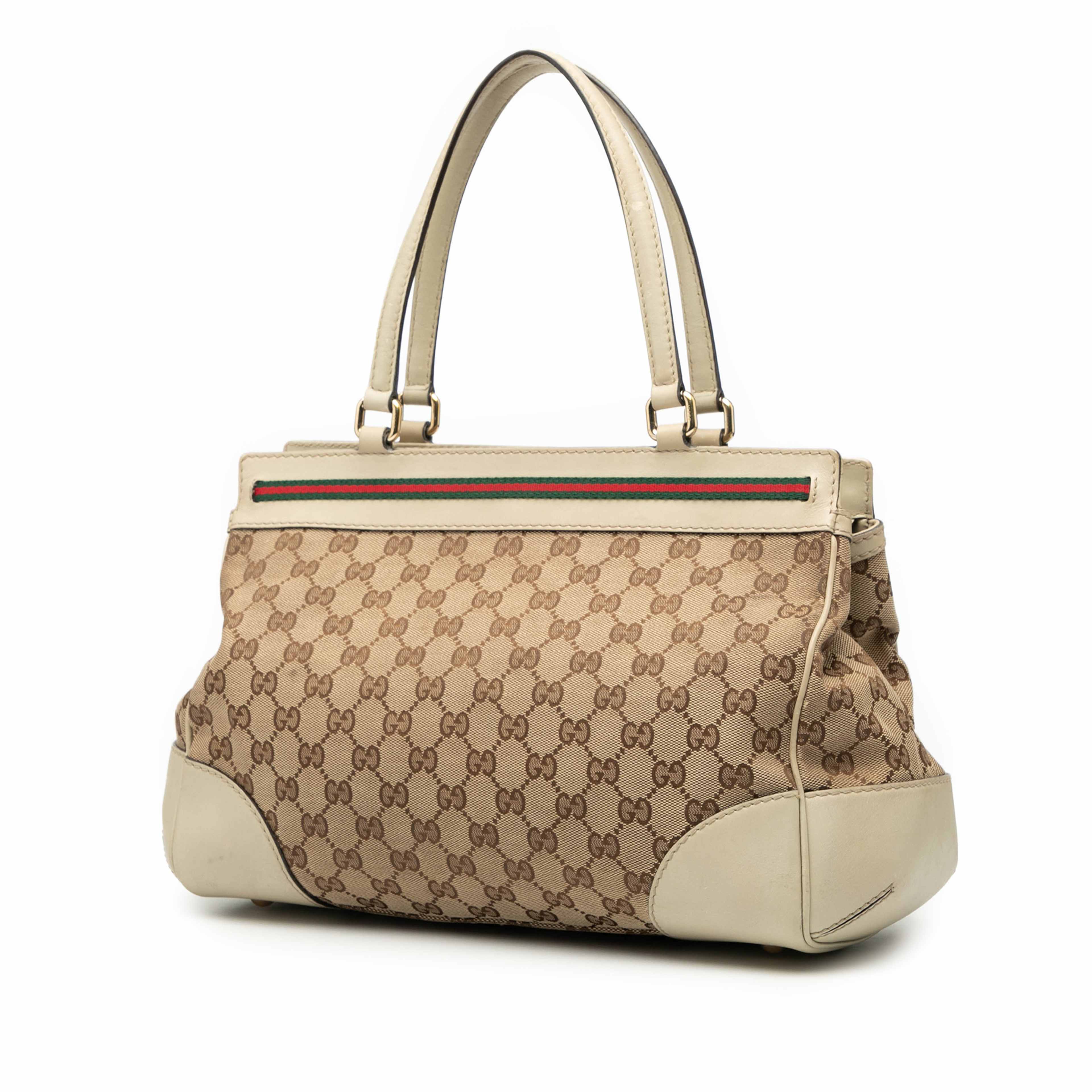 Gucci Gg Canvas Mayfair Tote, från Luxclusif, i färgen beige. Klicka för att öppna bilden i stort format