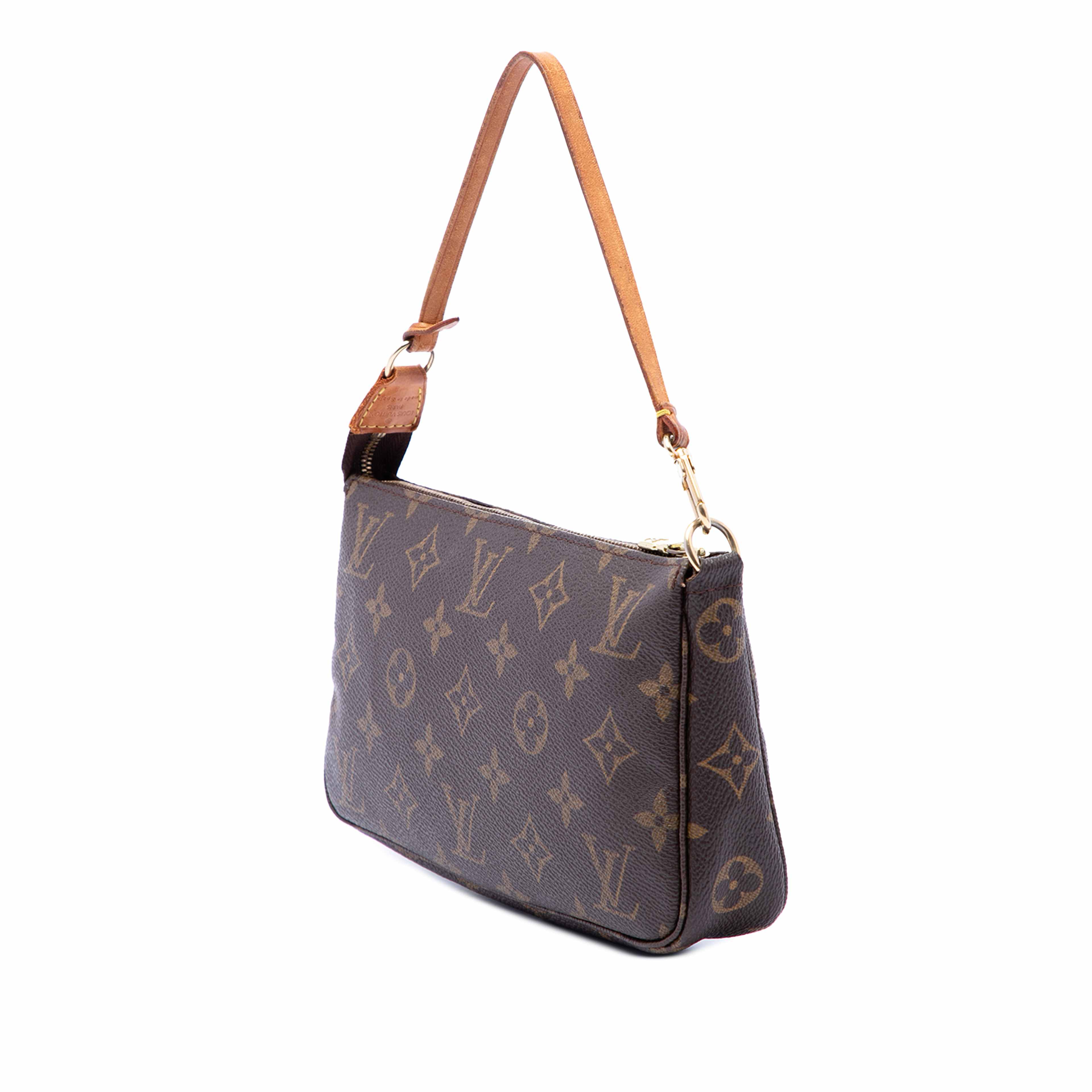 Louis Vuitton Monogram Pochette Accessoires, från Luxclusif, i färgen brun. Klicka för att öppna bilden i stort format