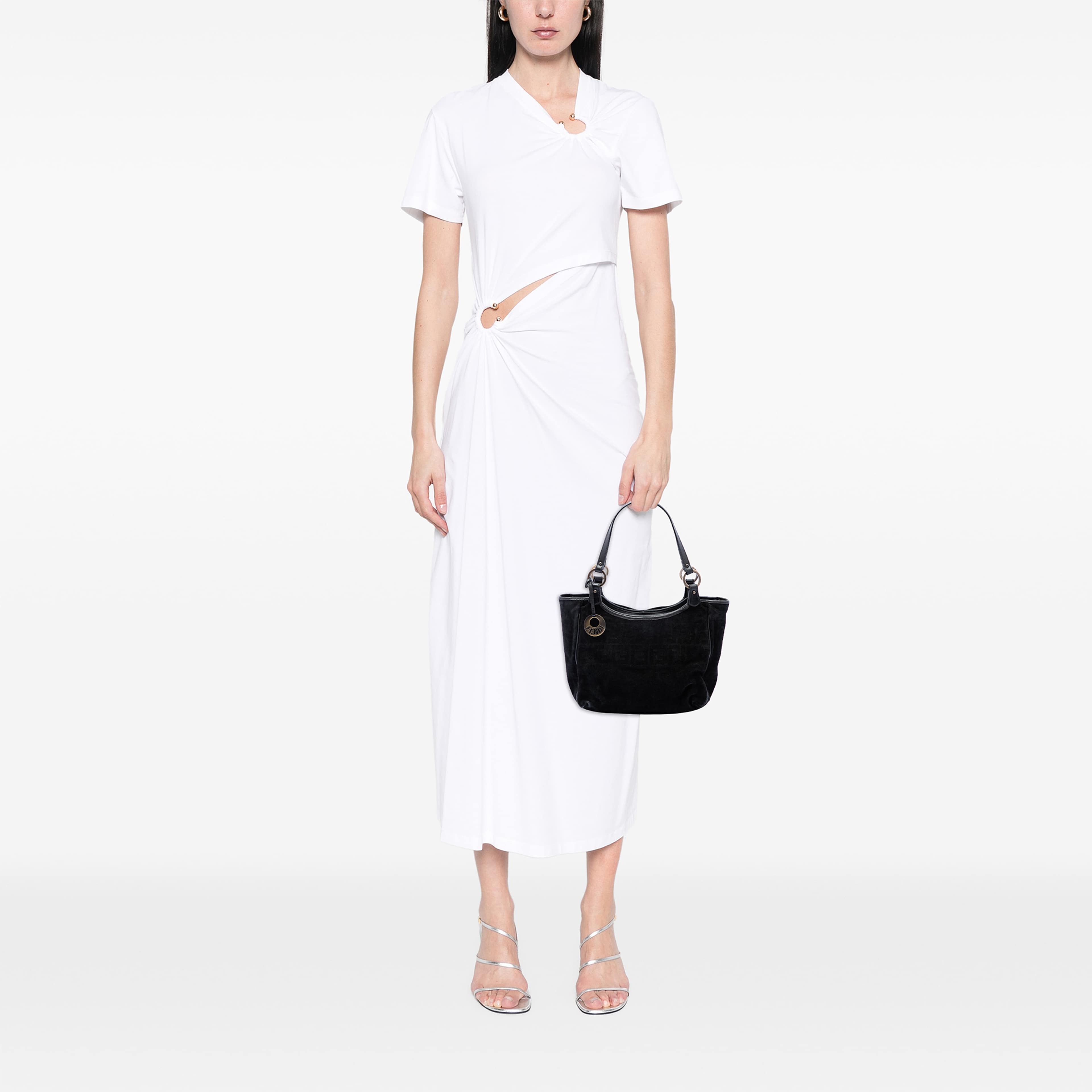 Fendi Zucca Suede Chef Tote, från Luxclusif, i färgen svart. Klicka för att öppna bilden i stort format