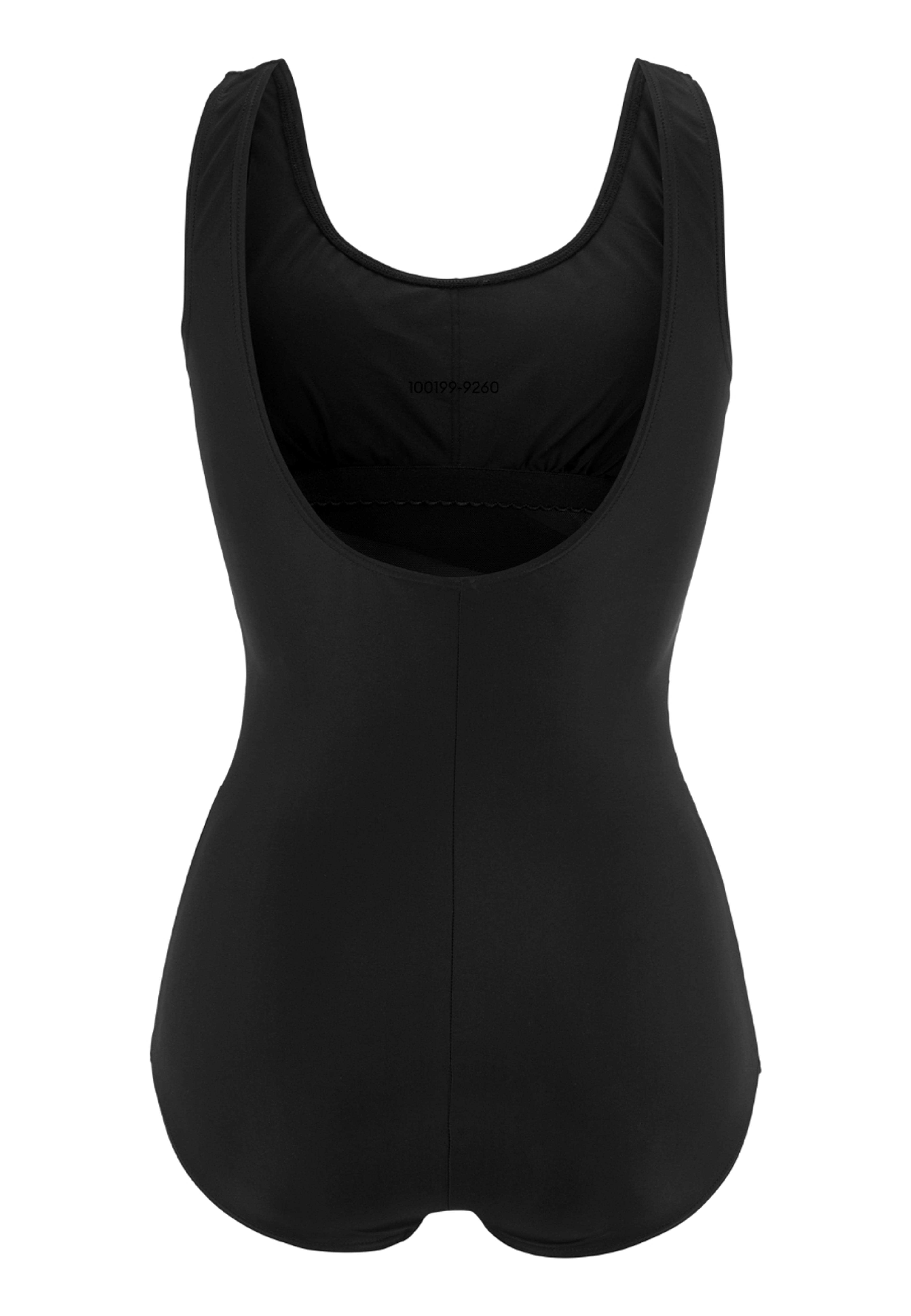 Action Baddräkt, från Swegmark, i färgen black/nougat/beige. Klicka för att öppna bilden i stort format