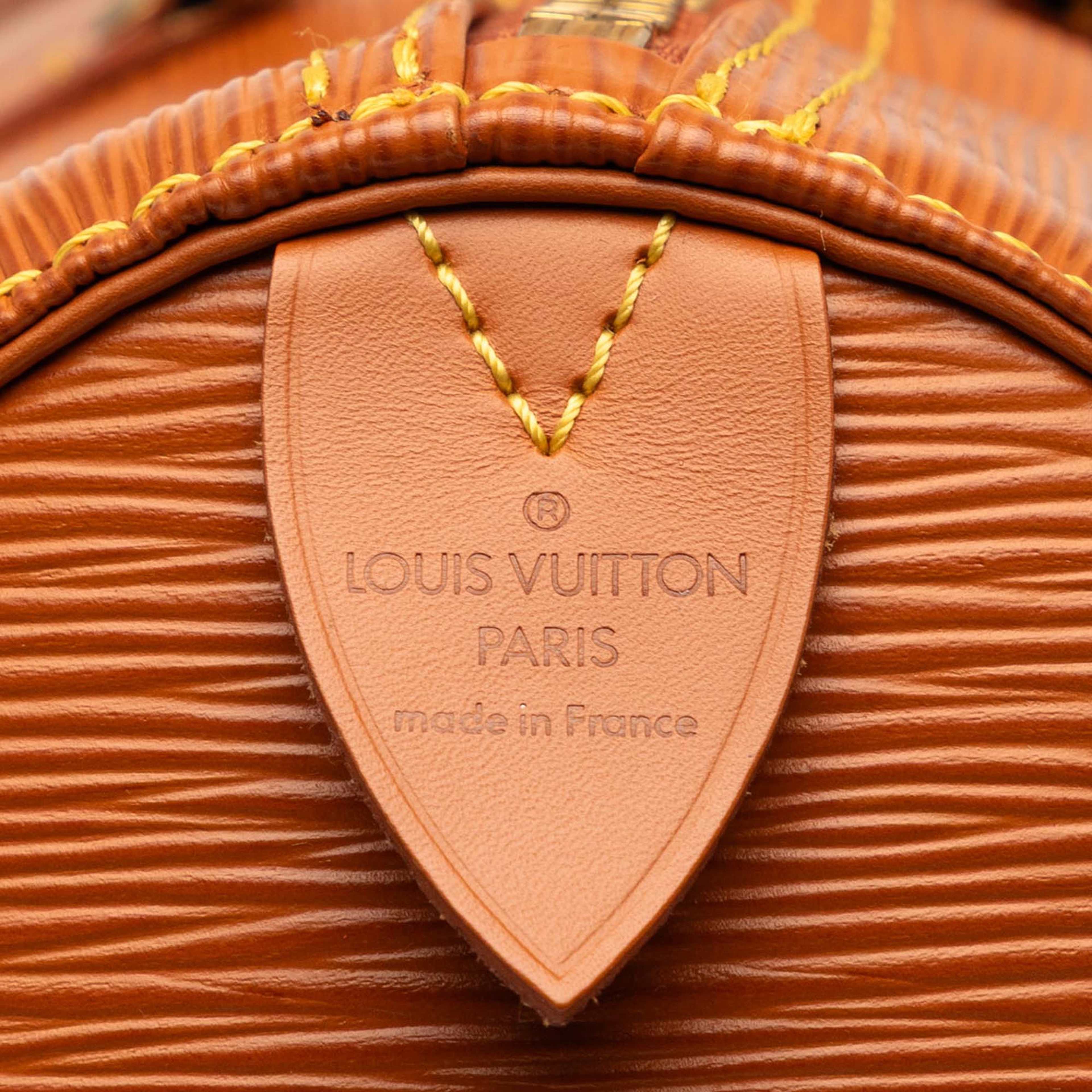 Louis Vuitton Epi Keepall 45, från Luxclusif, i färgen brown. Klicka för att öppna bilden i stort format