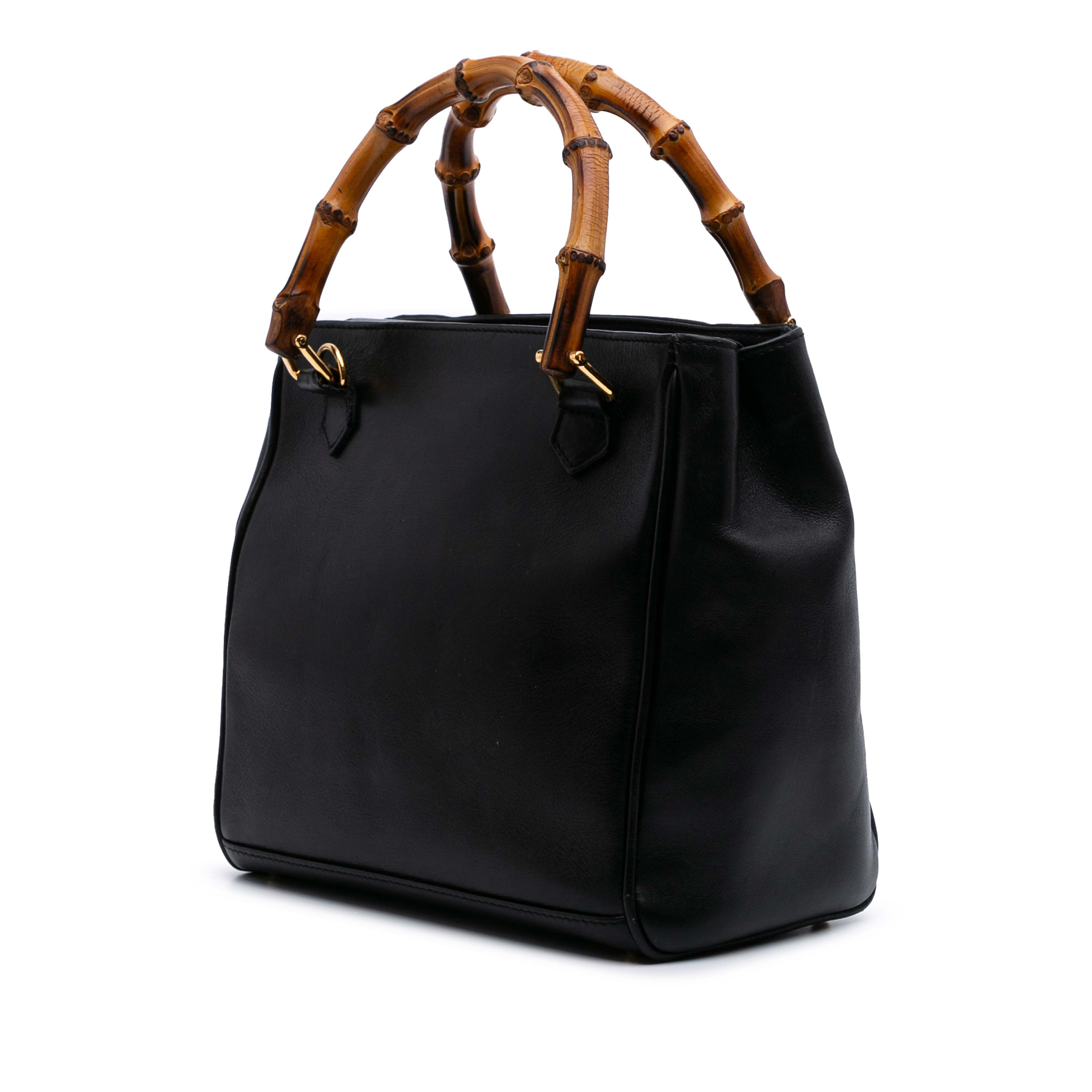 Gucci Small Leather Bamboo Satchel