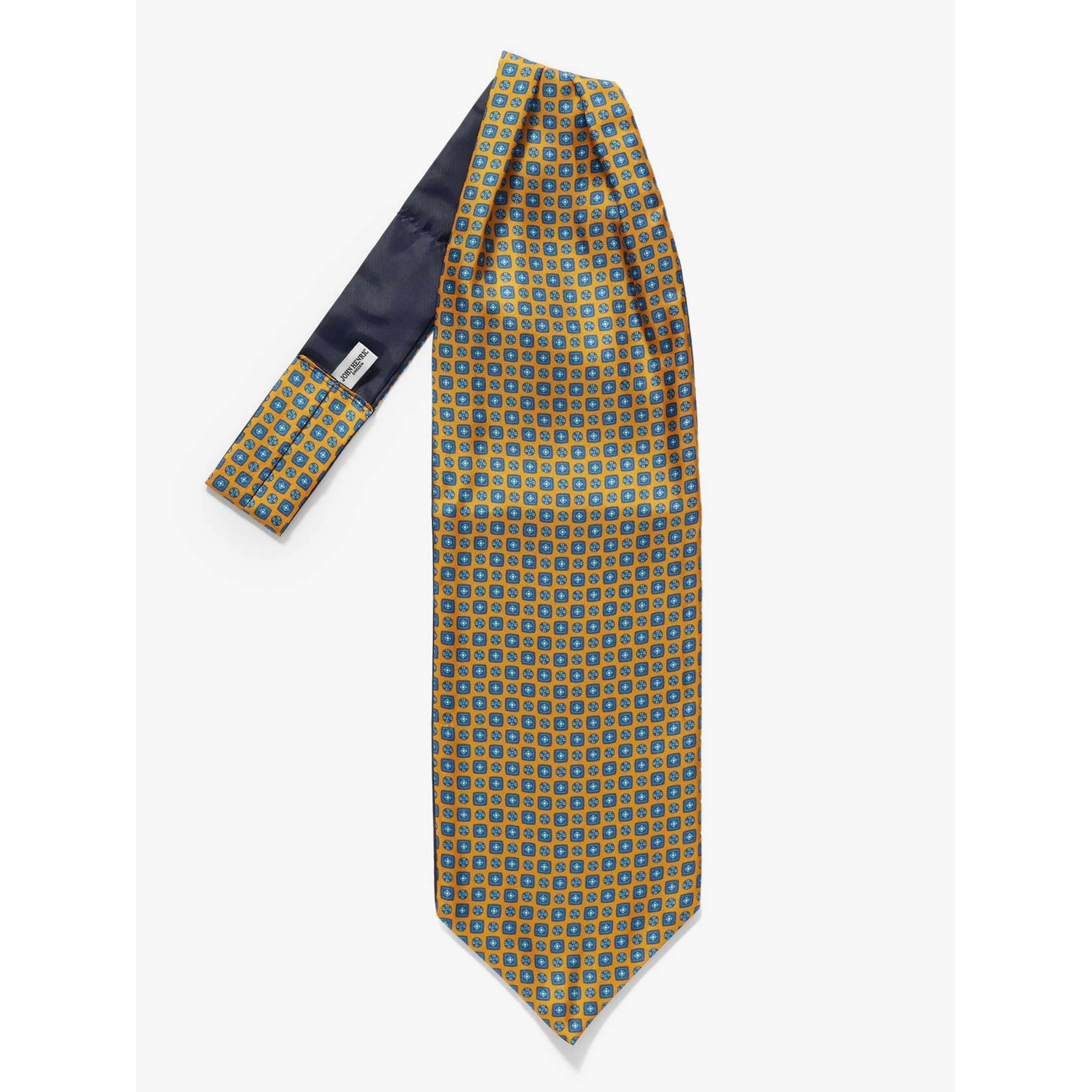Silk Single Pointed Ascot Geometric