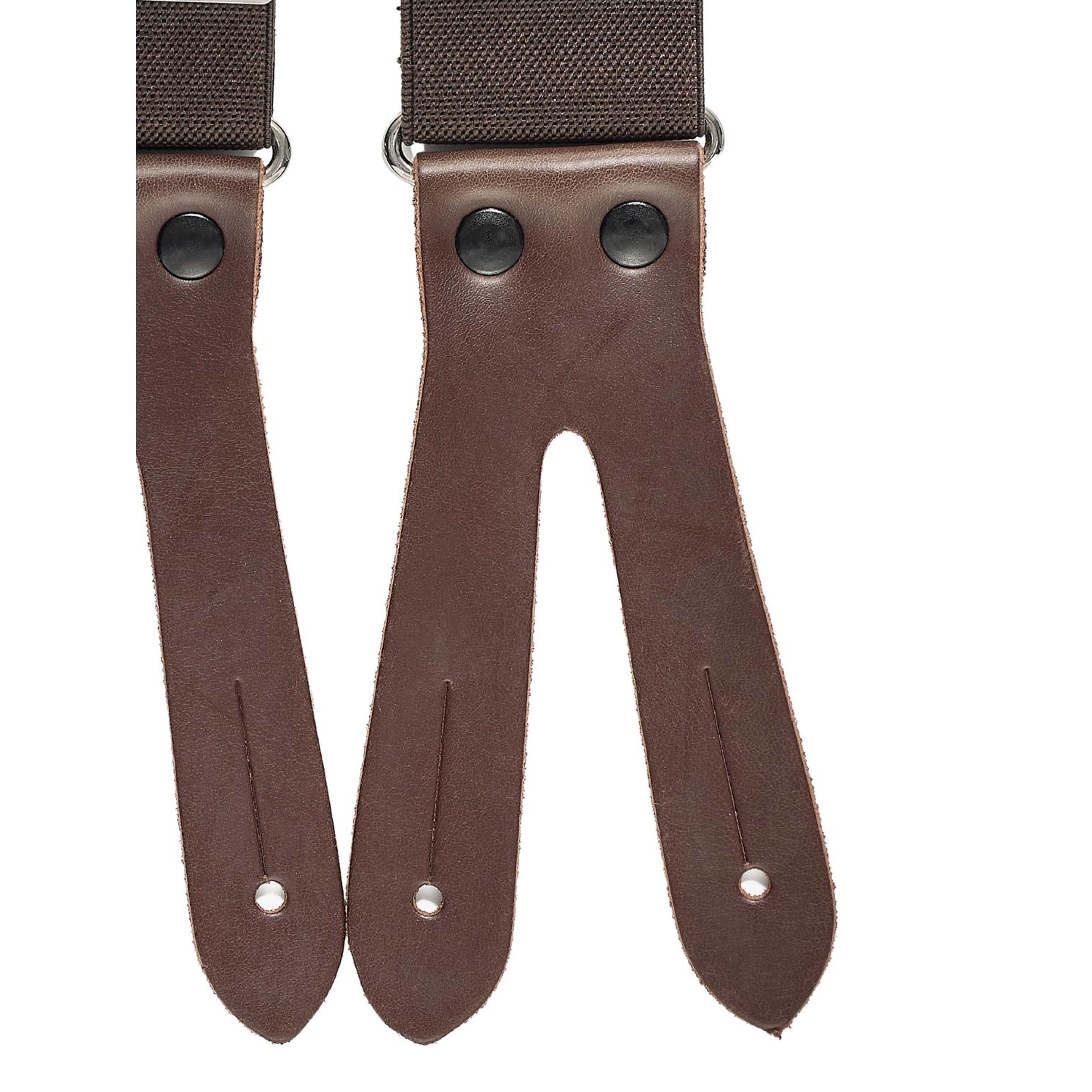Leather Suspenders Solid