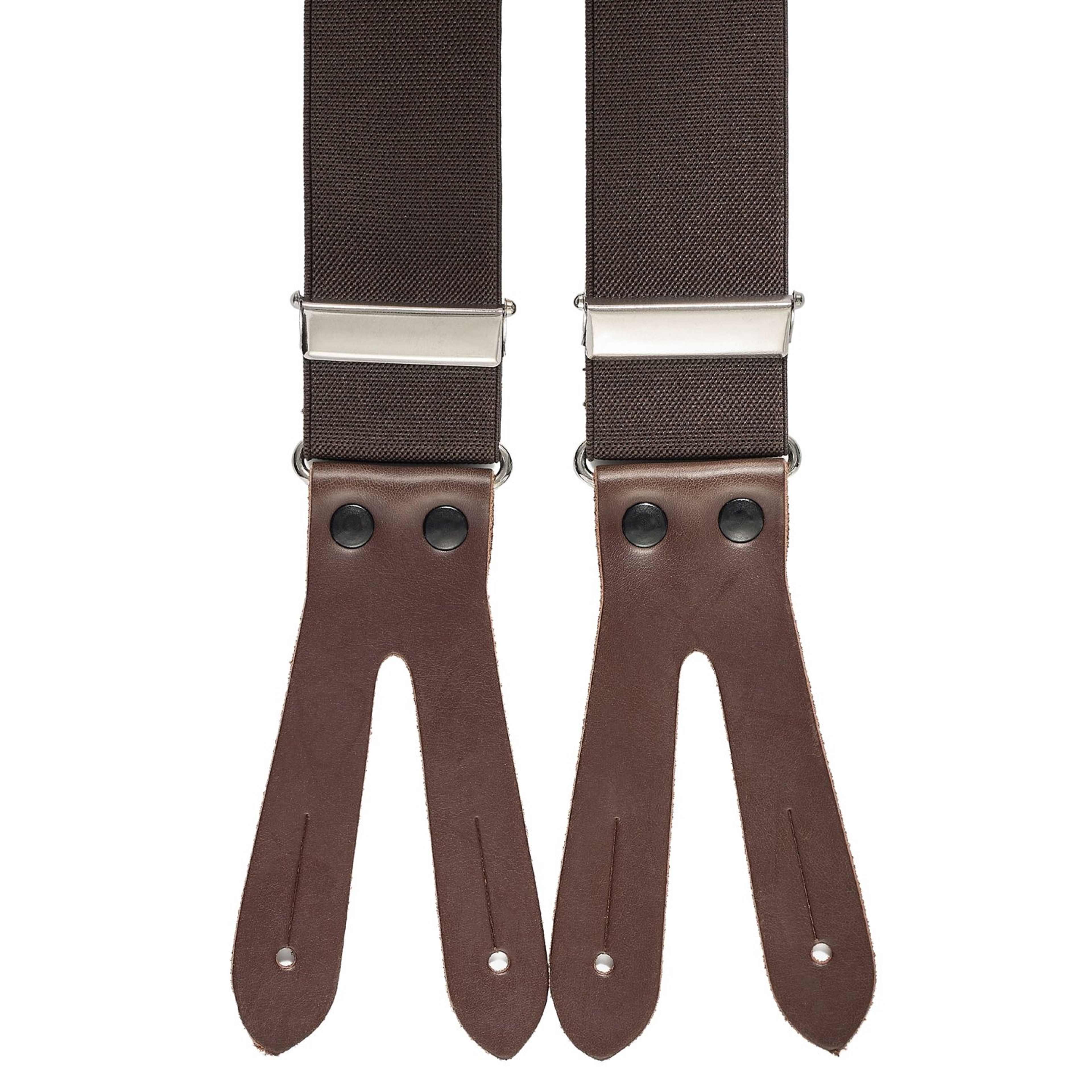 Leather Suspenders Solid