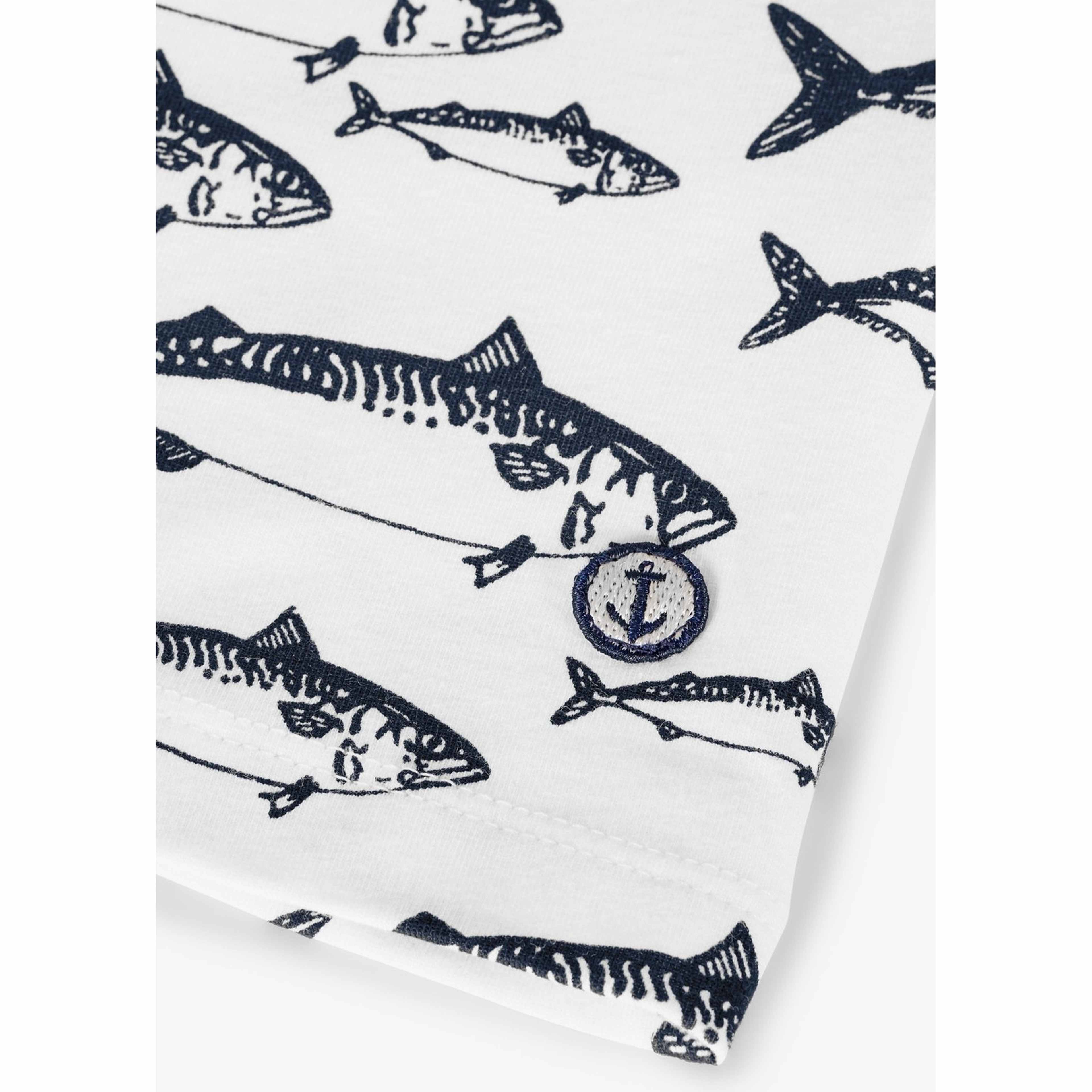 Tuva T-shirt Makrill, från emmamalena, i färgen vit. Klicka för att öppna bilden i stort format