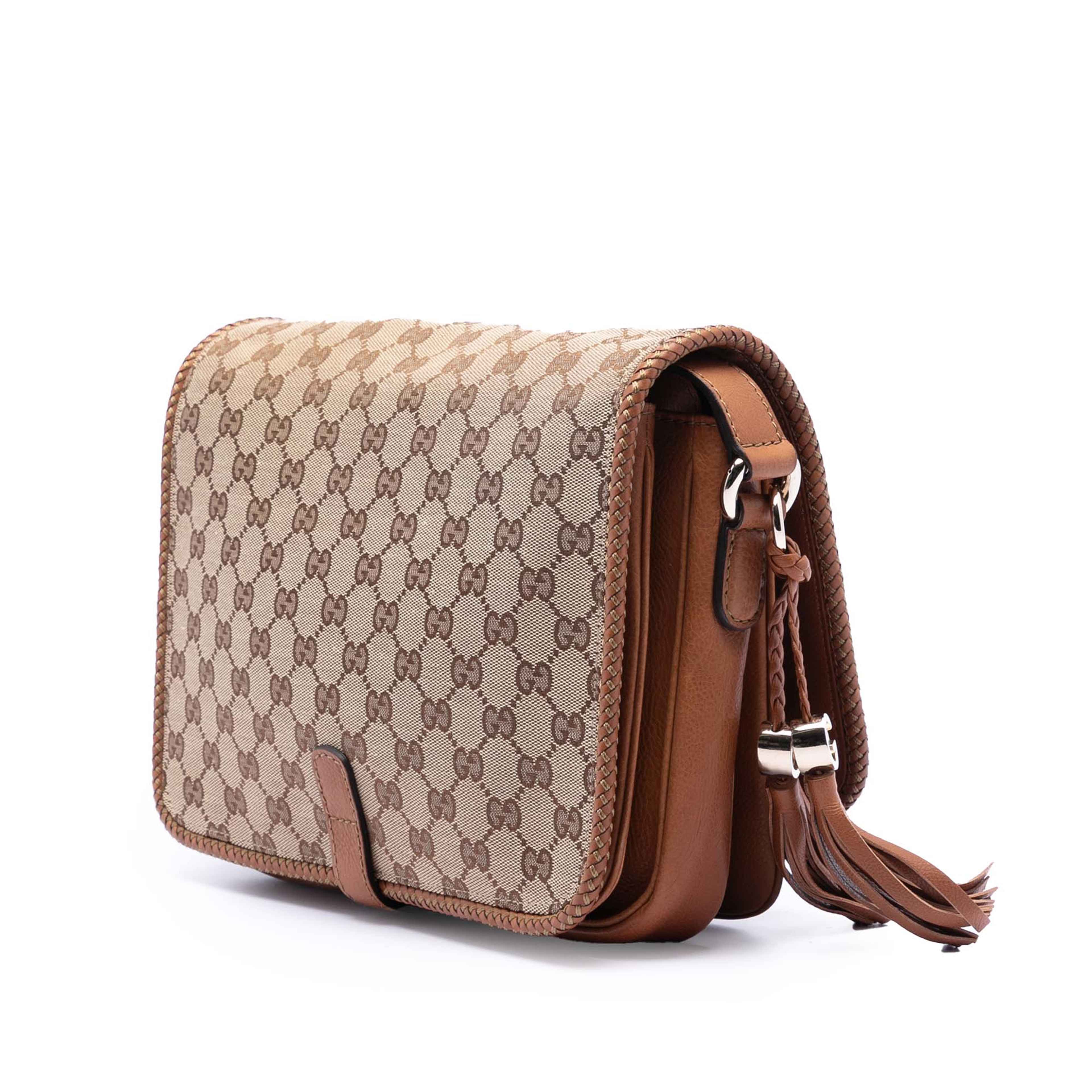 Gucci Gg Canvas Marrakech Crossbody, från Luxclusif, i färgen beige. Klicka för att öppna bilden i stort format