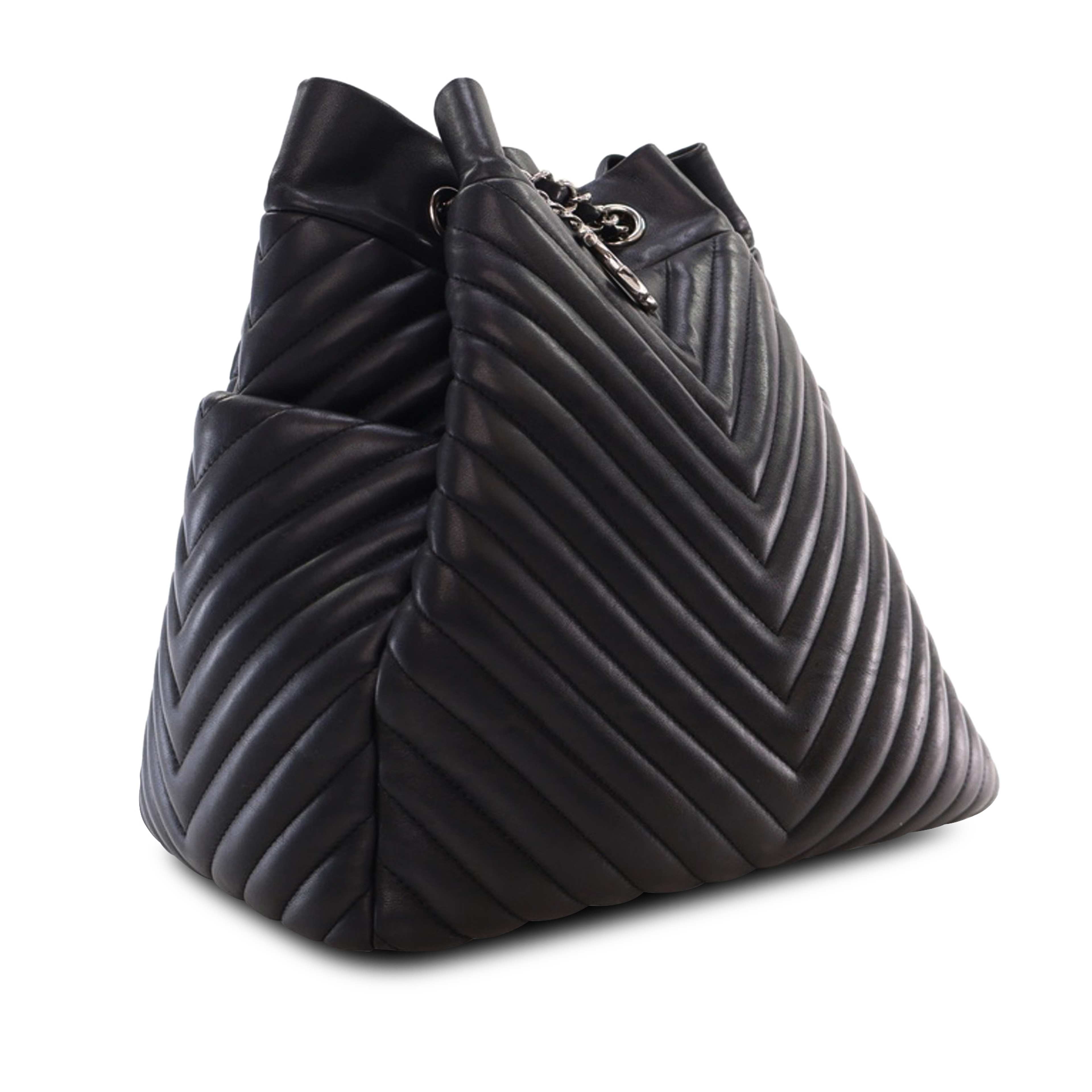 Chanel Chevron Calfskin Urban Spirit Bucket Bag