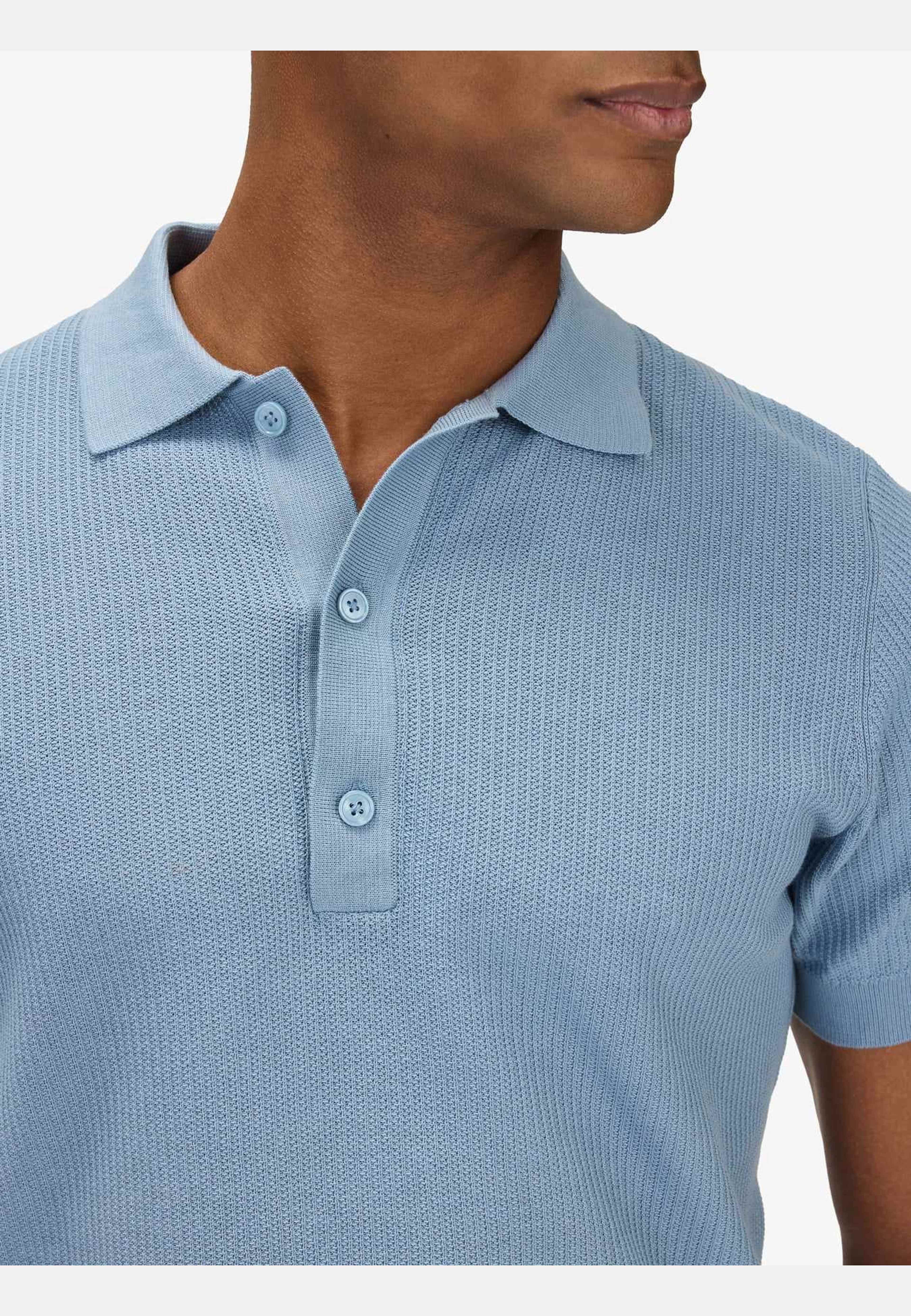 Cotton S/s Sweater (sammy), från John Henric, i färgen blue. Klicka för att öppna bilden i stort format