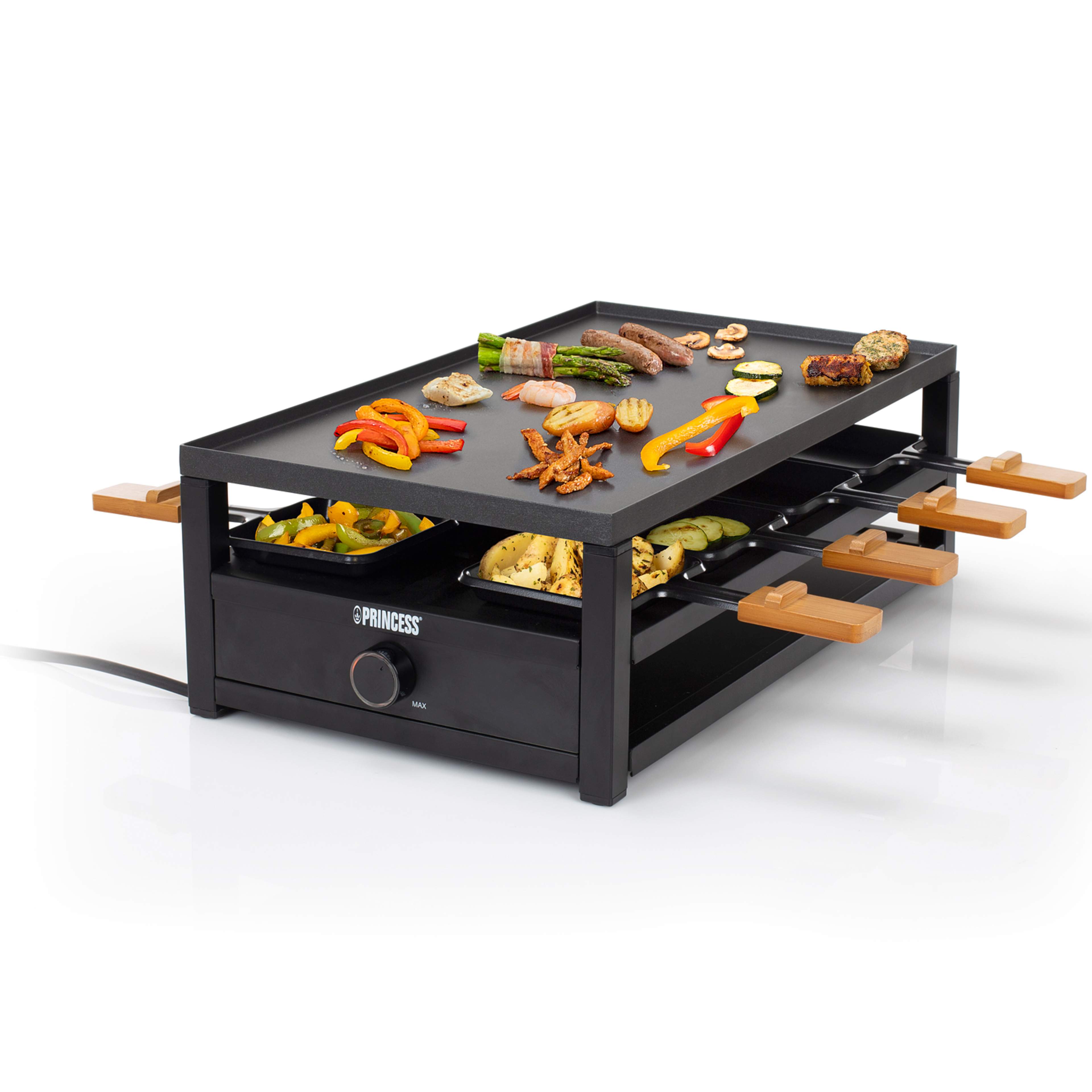 Raclette Steel  8personers, från Princess, i färgen svart. Klicka för att öppna bilden i stort format