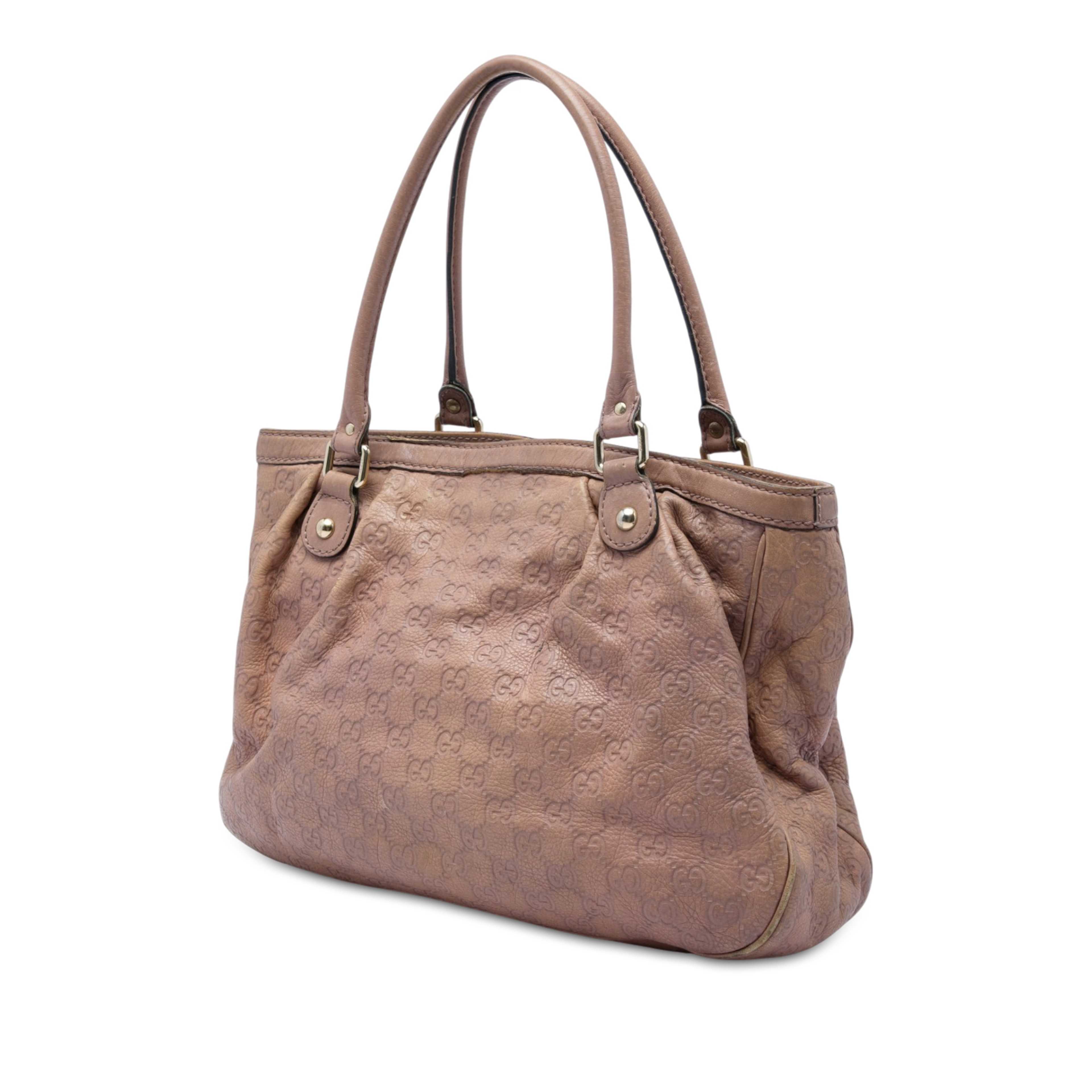 Gucci Guccissima Sukey Tote, från Luxclusif, i färgen rosa. Klicka för att öppna bilden i stort format