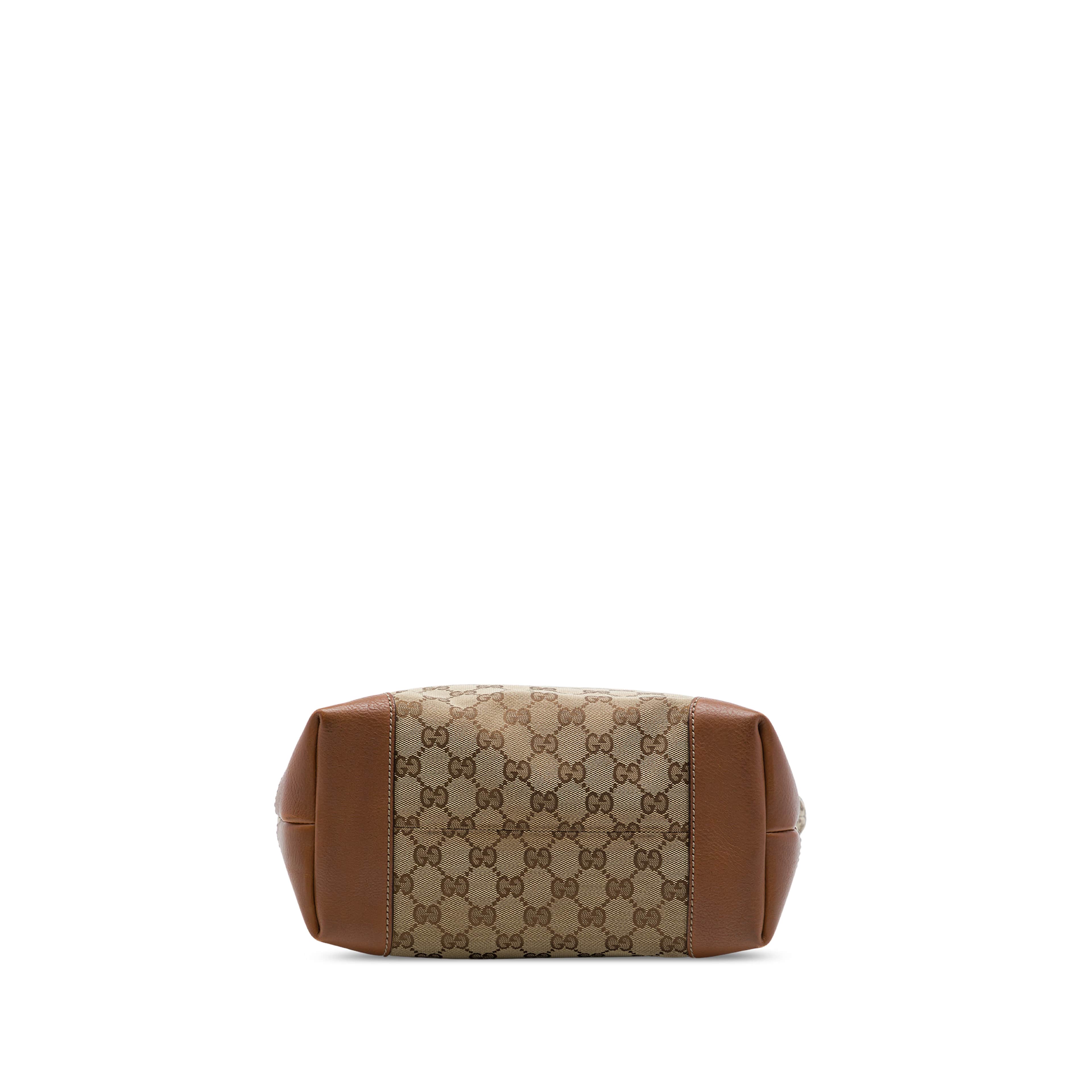 Gucci Gg Canvas Gg Charm Tote, från Luxclusif, i färgen beige. Klicka för att öppna bilden i stort format
