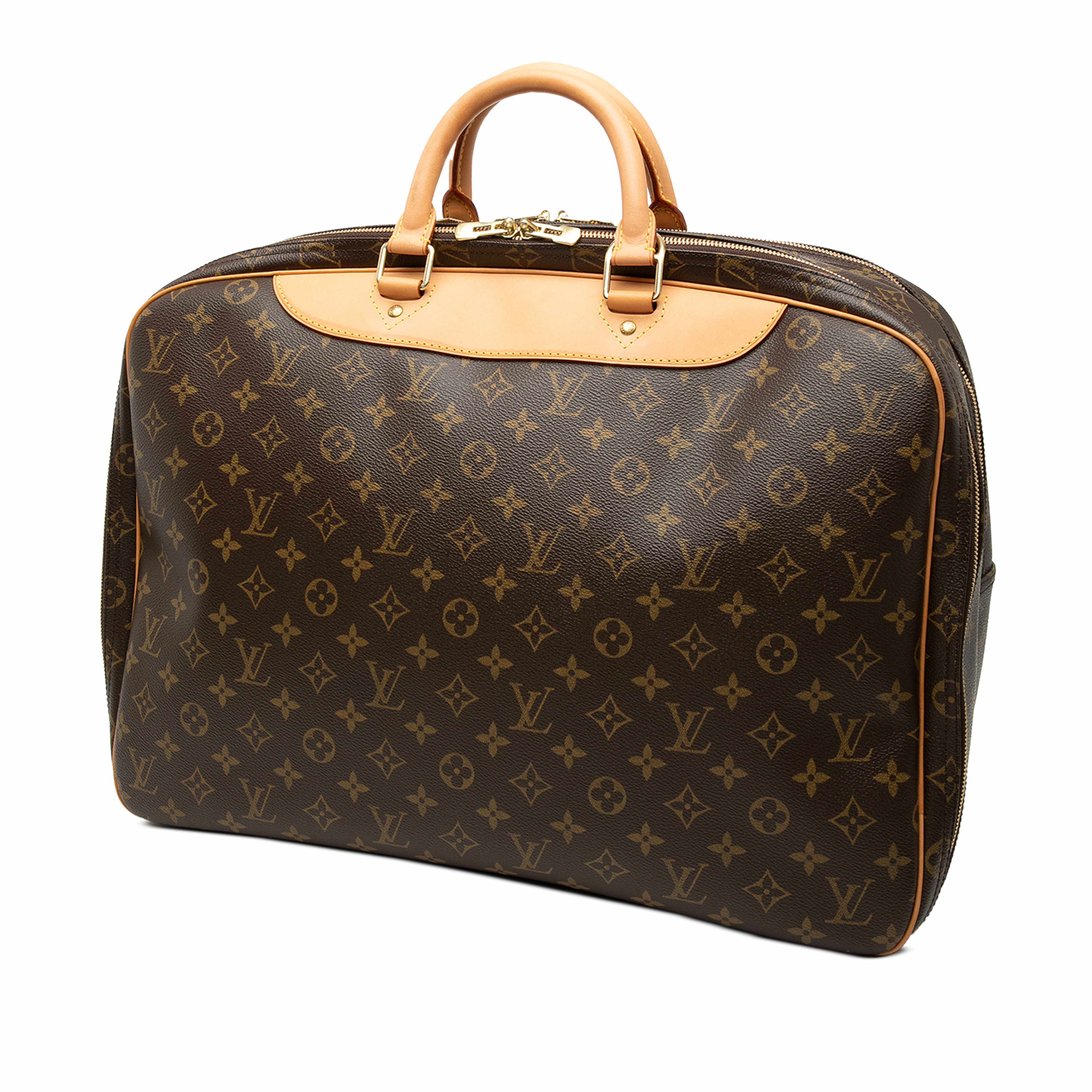 Louis Vuitton Monogram Alize 24 Heures, från Luxclusif, i färgen brown. Klicka för att öppna bilden i stort format