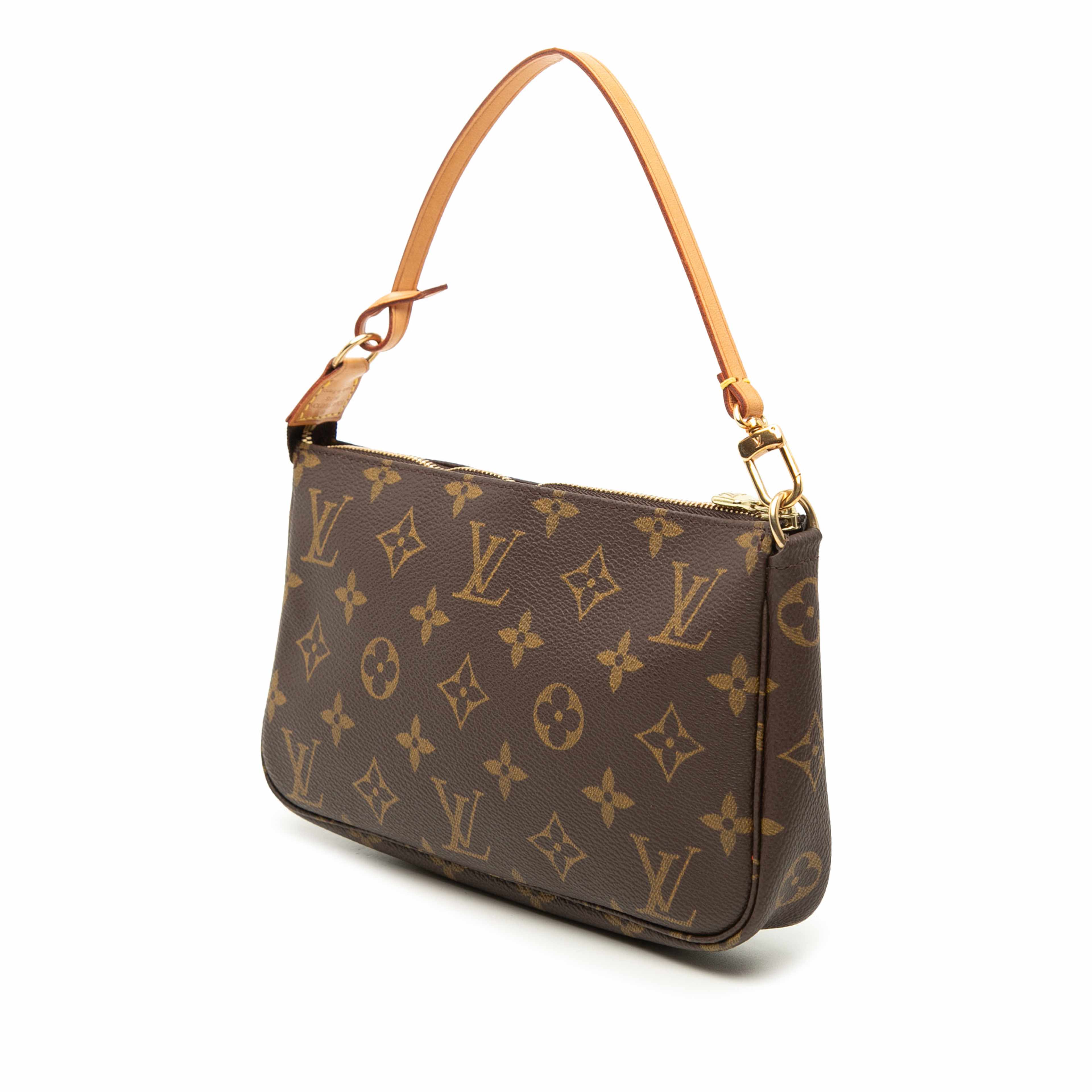Louis Vuitton Monogram Pochette Accessoires, från Luxclusif, i färgen brun. Klicka för att öppna bilden i stort format