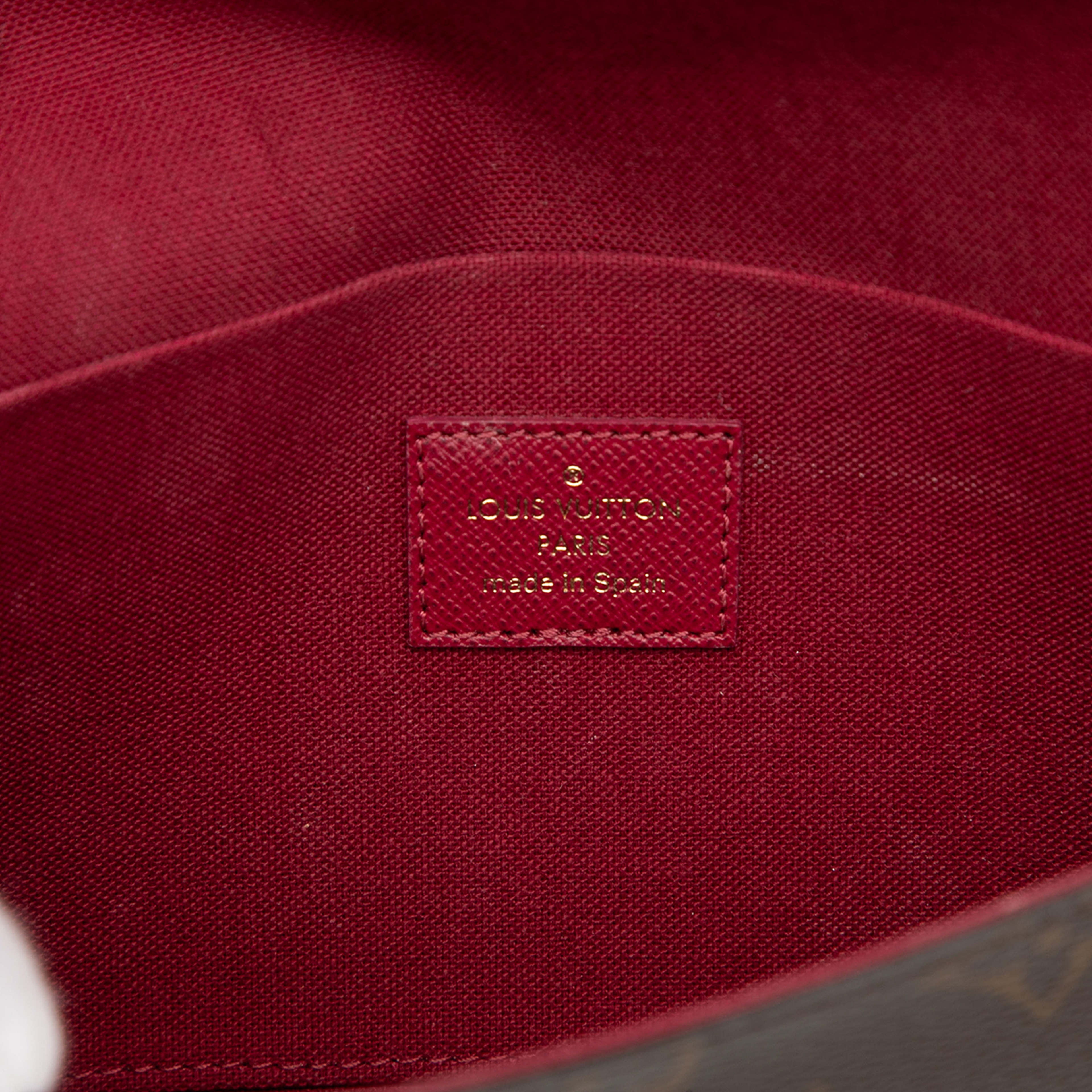 Louis Vuitton Monogram Pochette Felicie, från Luxclusif, i färgen brown. Klicka för att öppna bilden i stort format