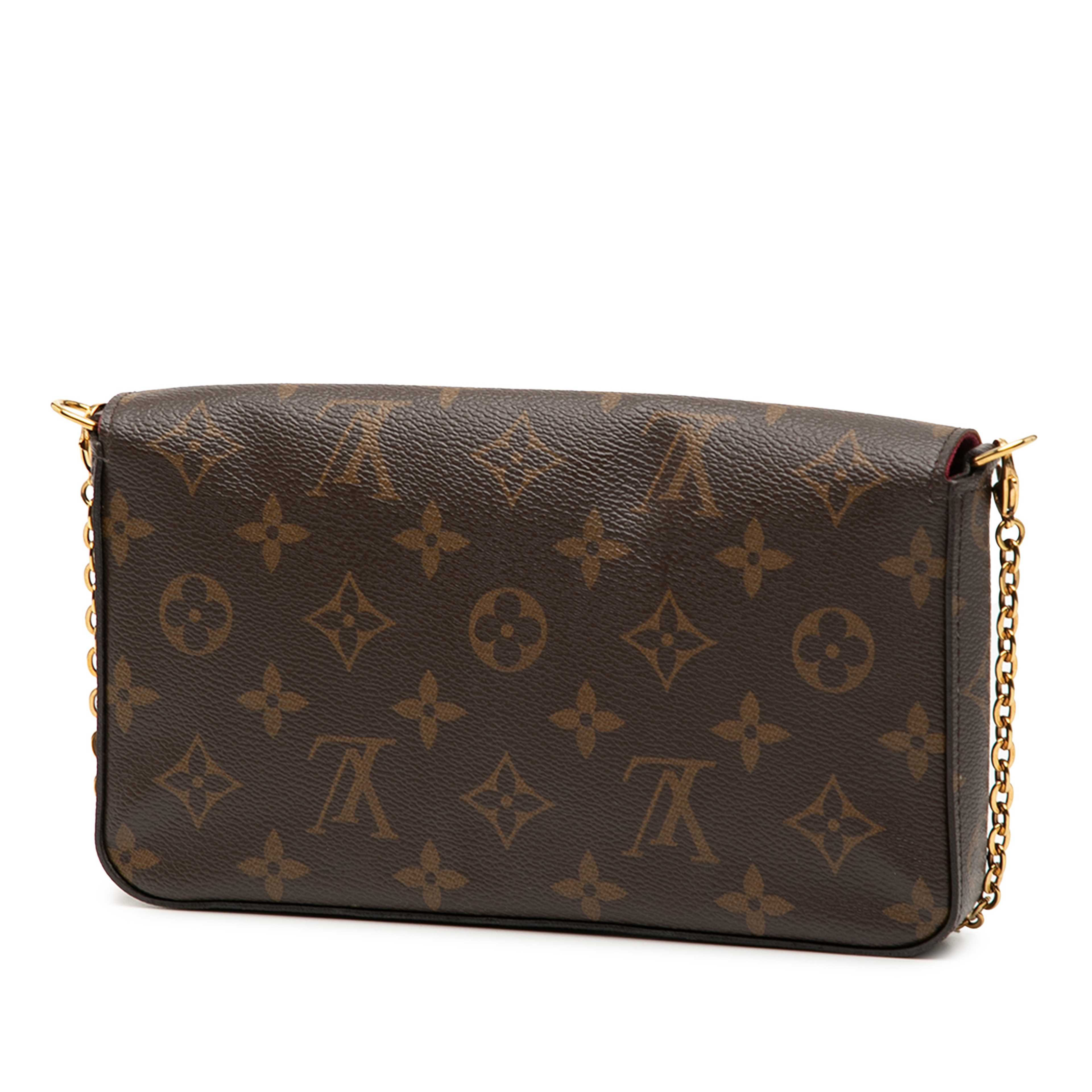 Louis Vuitton Monogram Pochette Felicie, från Luxclusif, i färgen brun. Klicka för att öppna bilden i stort format