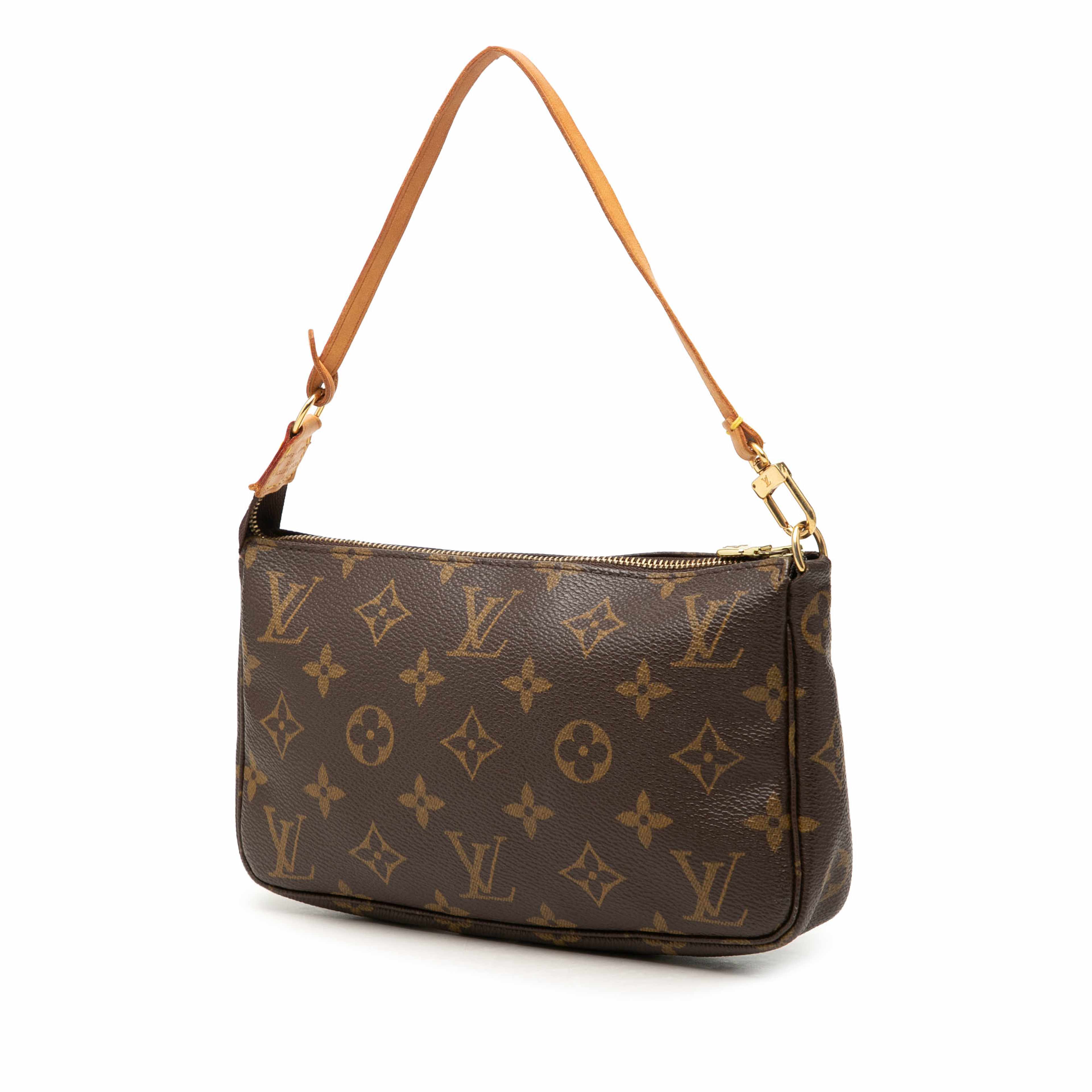 Louis Vuitton Monogram Pochette Accessoires, från Luxclusif, i färgen brun. Klicka för att öppna bilden i stort format