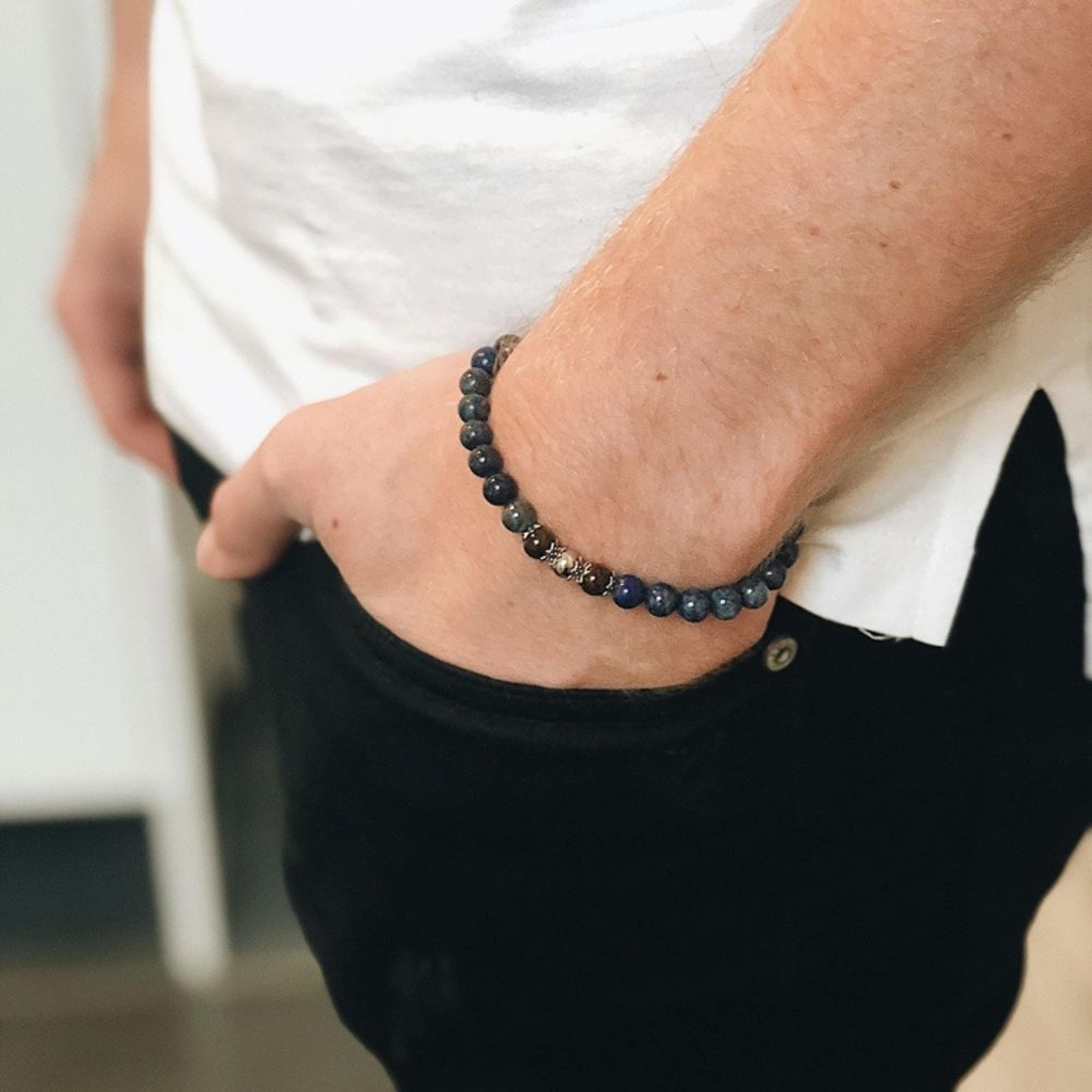 Benno Beaded Bracelet Blue