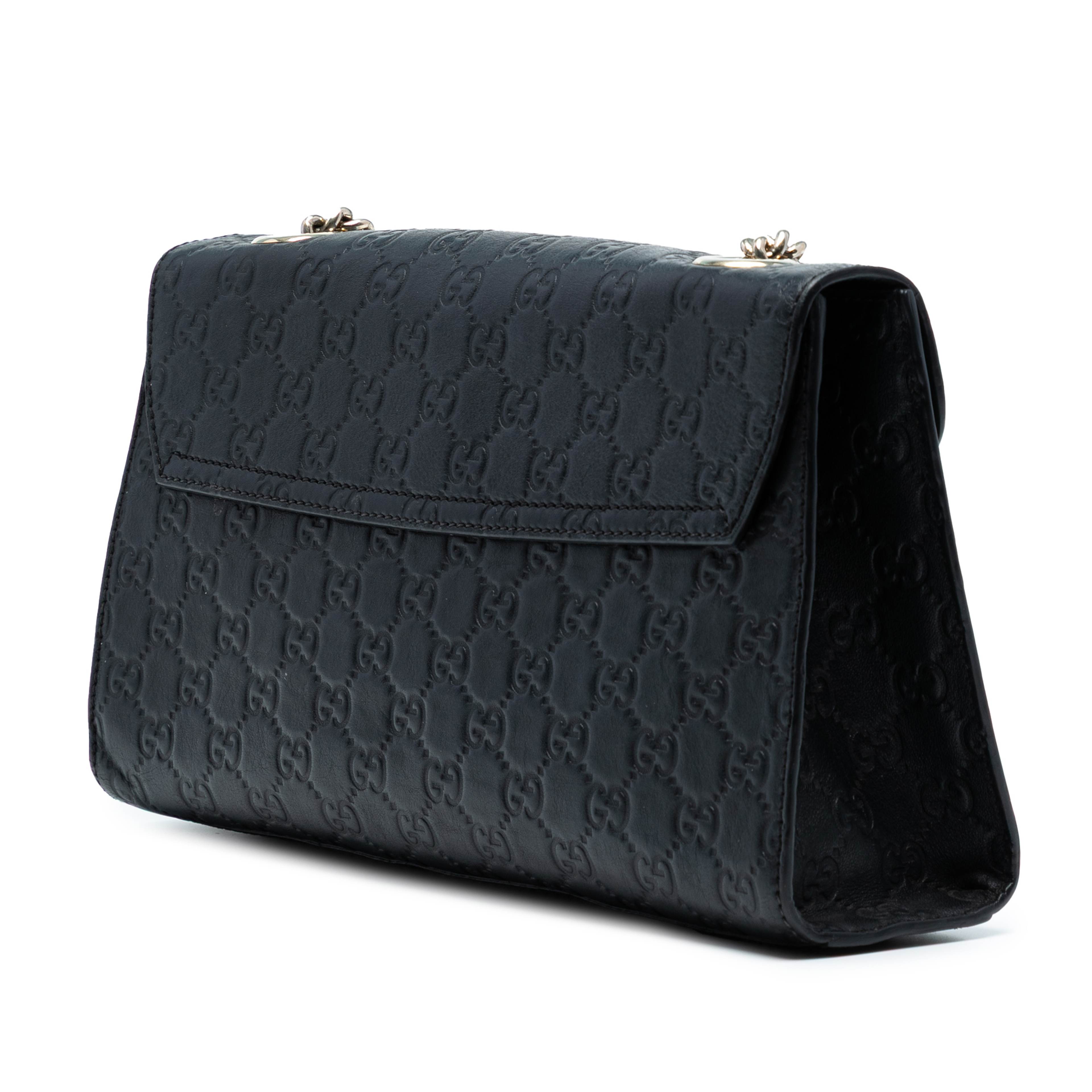 Gucci Medium Guccissima Emily Shoulder Bag, från Luxclusif, i färgen black. Klicka för att öppna bilden i stort format