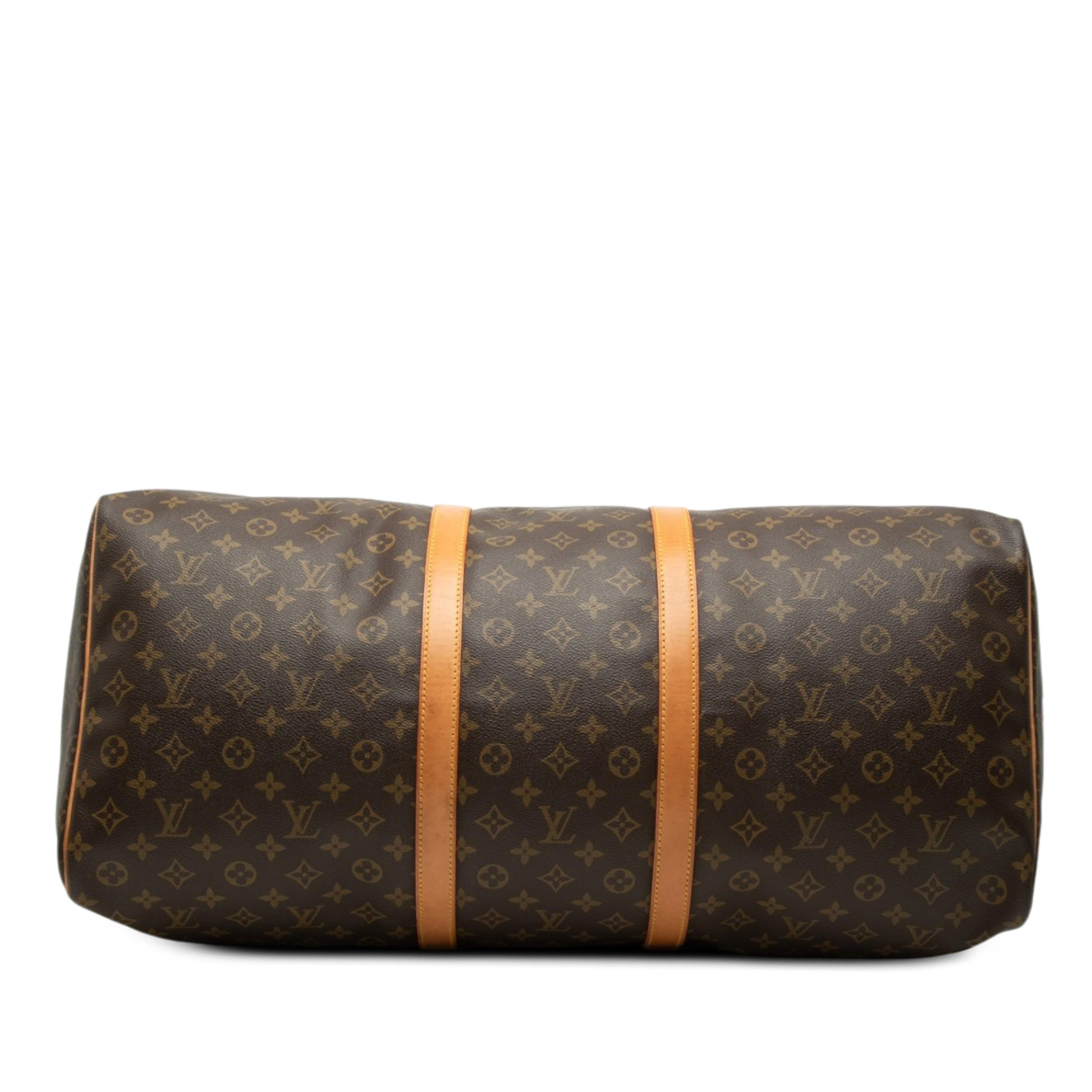 Louis Vuitton Monogram Keepall 60, från Luxclusif, i färgen brun. Klicka för att öppna bilden i stort format