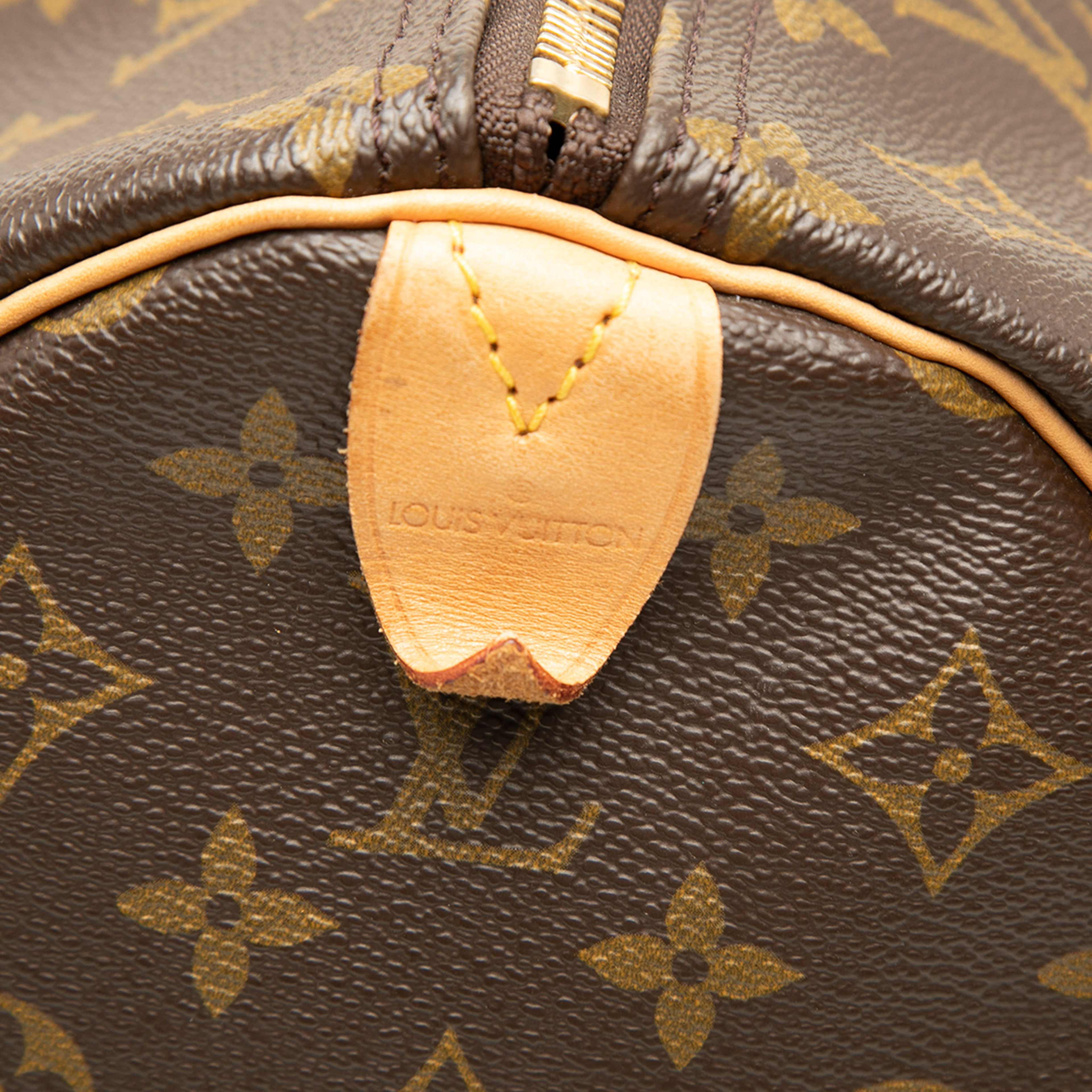 Louis Vuitton Monogram Keepall 60, från Luxclusif, i färgen brun. Klicka för att öppna bilden i stort format