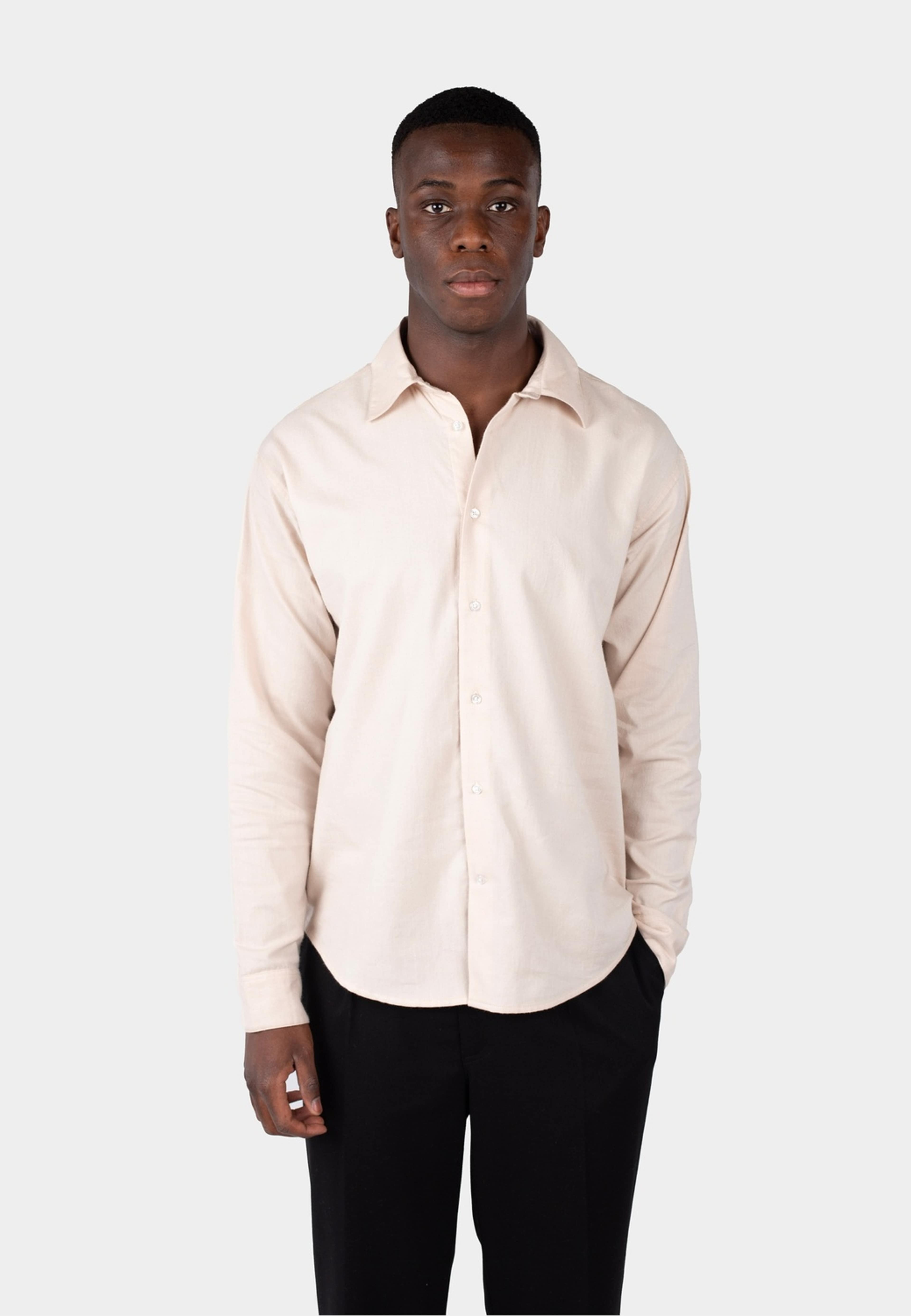 Shift Brushed Flannel Shirt, från Ciszere, i färgen beige. Klicka för att öppna bilden i stort format