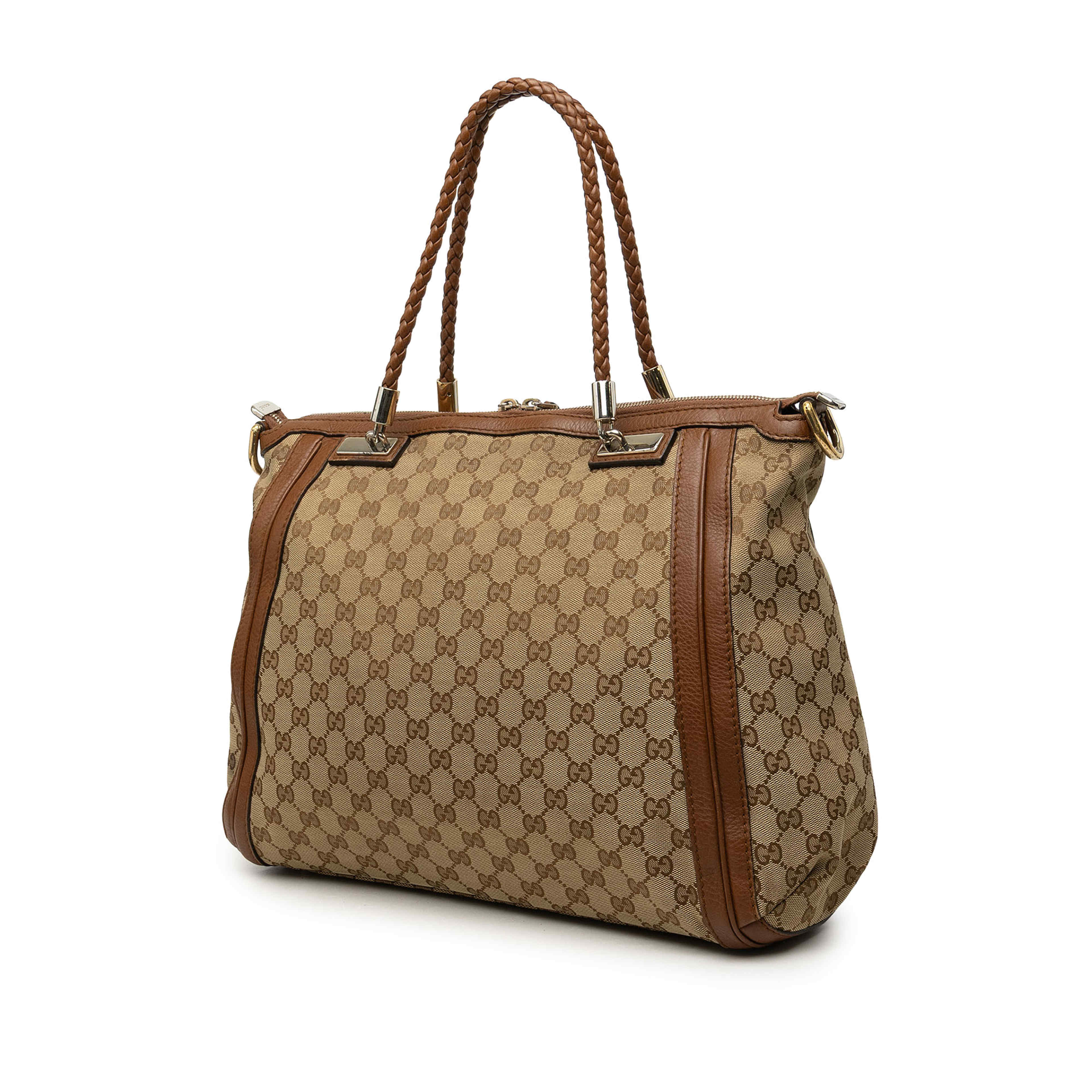 Gucci Gg Canvas Bella Convertible Tote, från Luxclusif, i färgen beige. Klicka för att öppna bilden i stort format