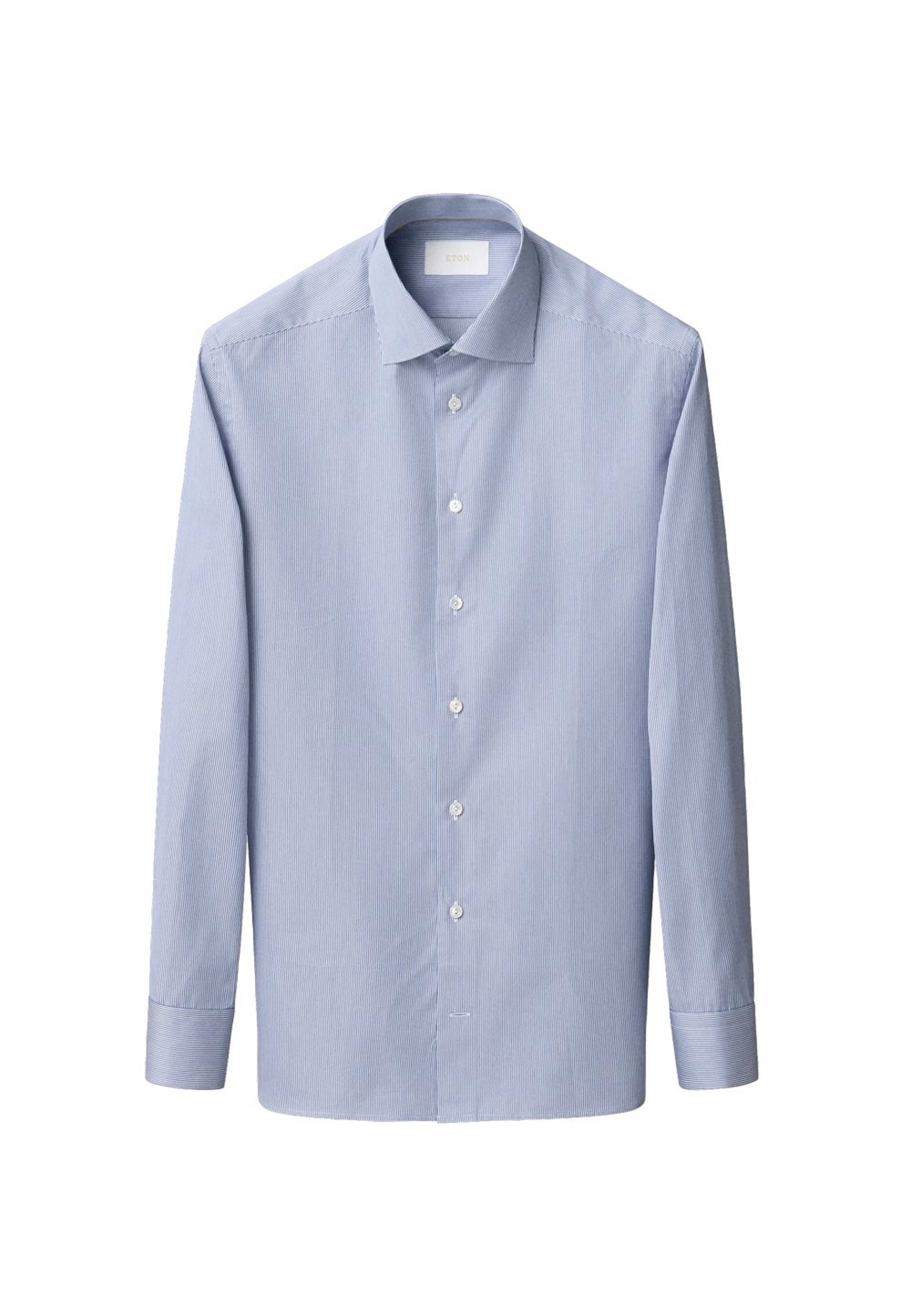 Randig Poplinskjorta I Supima 120 Slim Fit