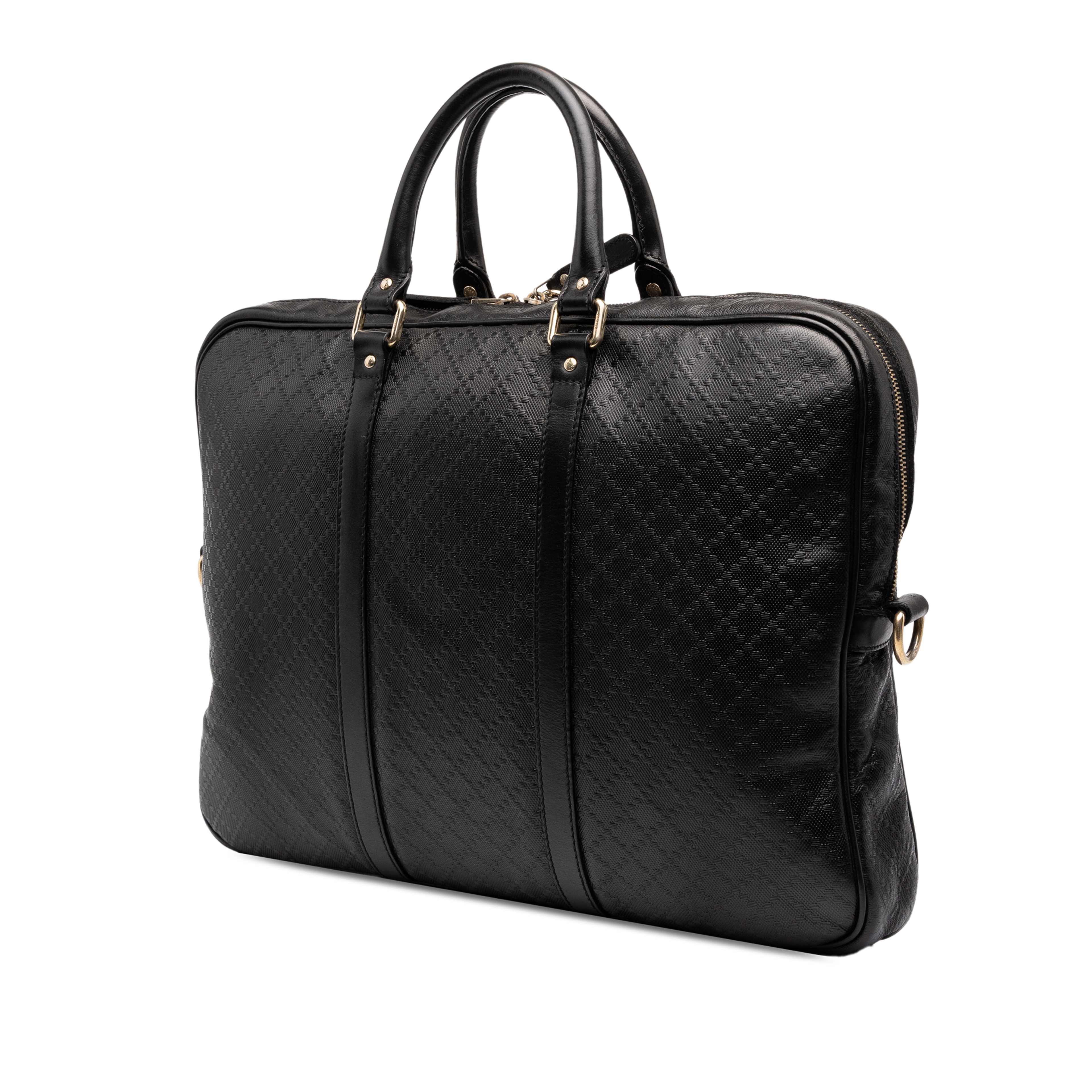 Gucci Diamante Calfskin Business Bag, från Luxclusif, i färgen svart. Klicka för att öppna bilden i stort format