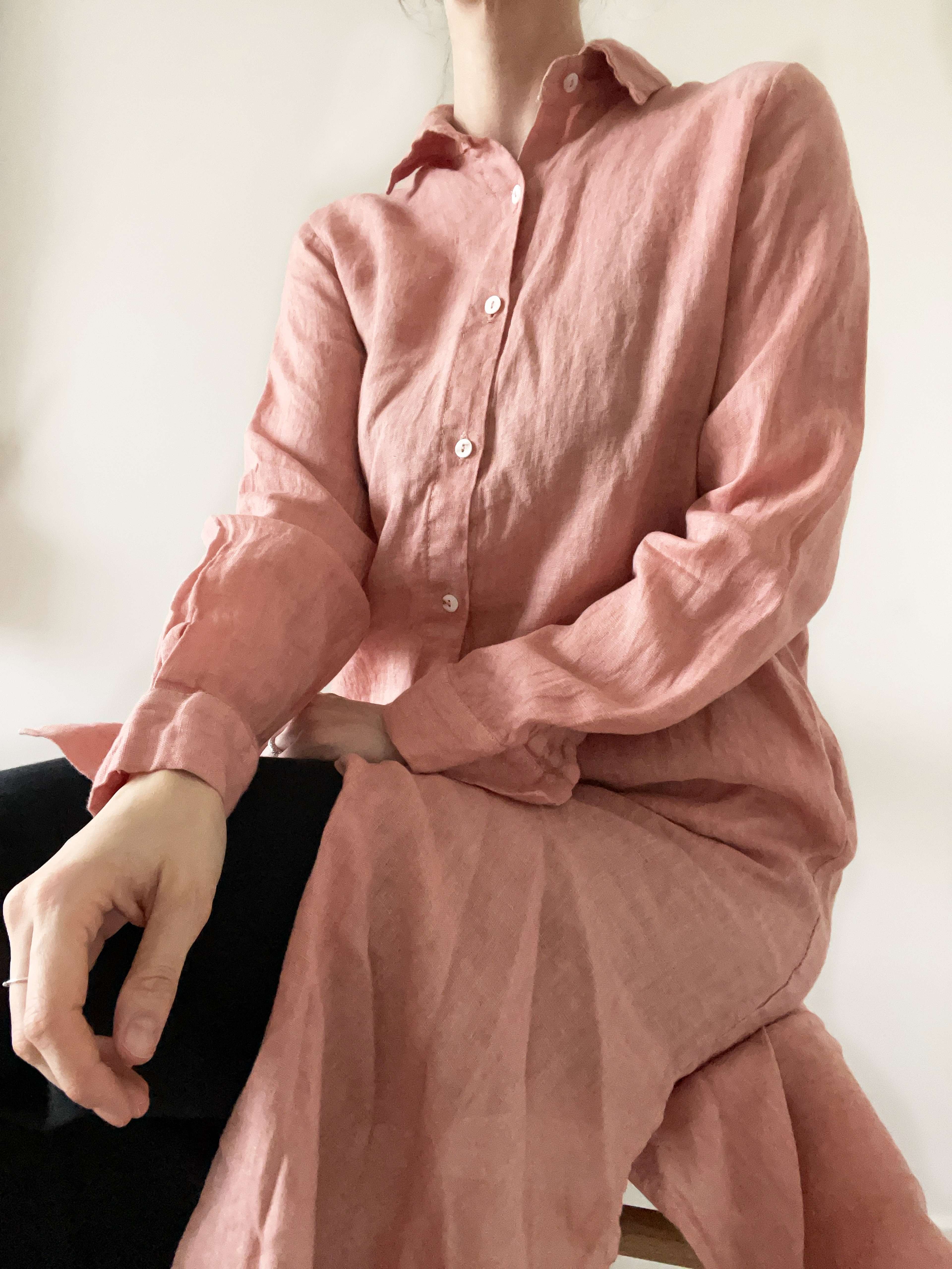 Abbey, Dress, Linen - Cameo