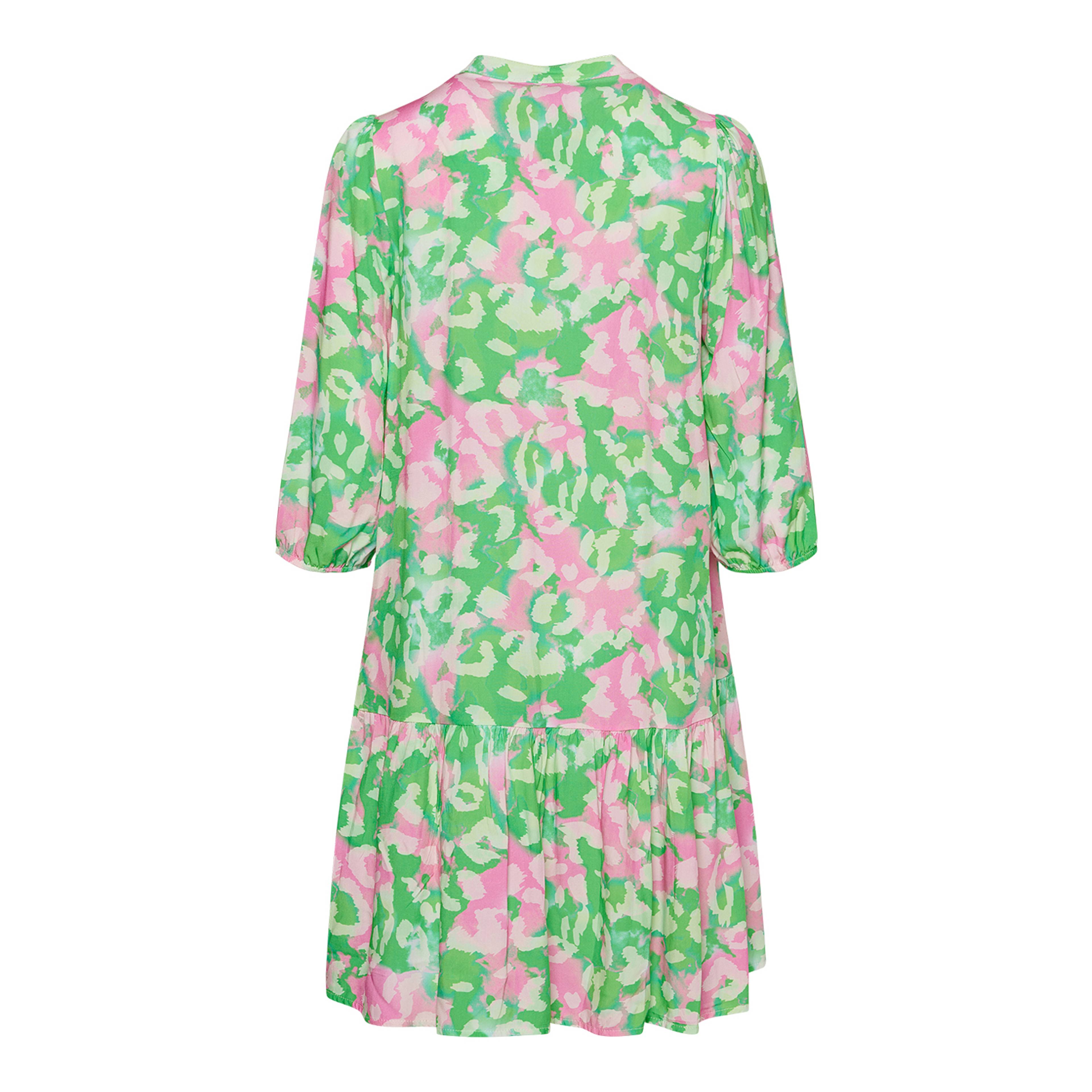 Imogene Sh. Dress - Green/pink