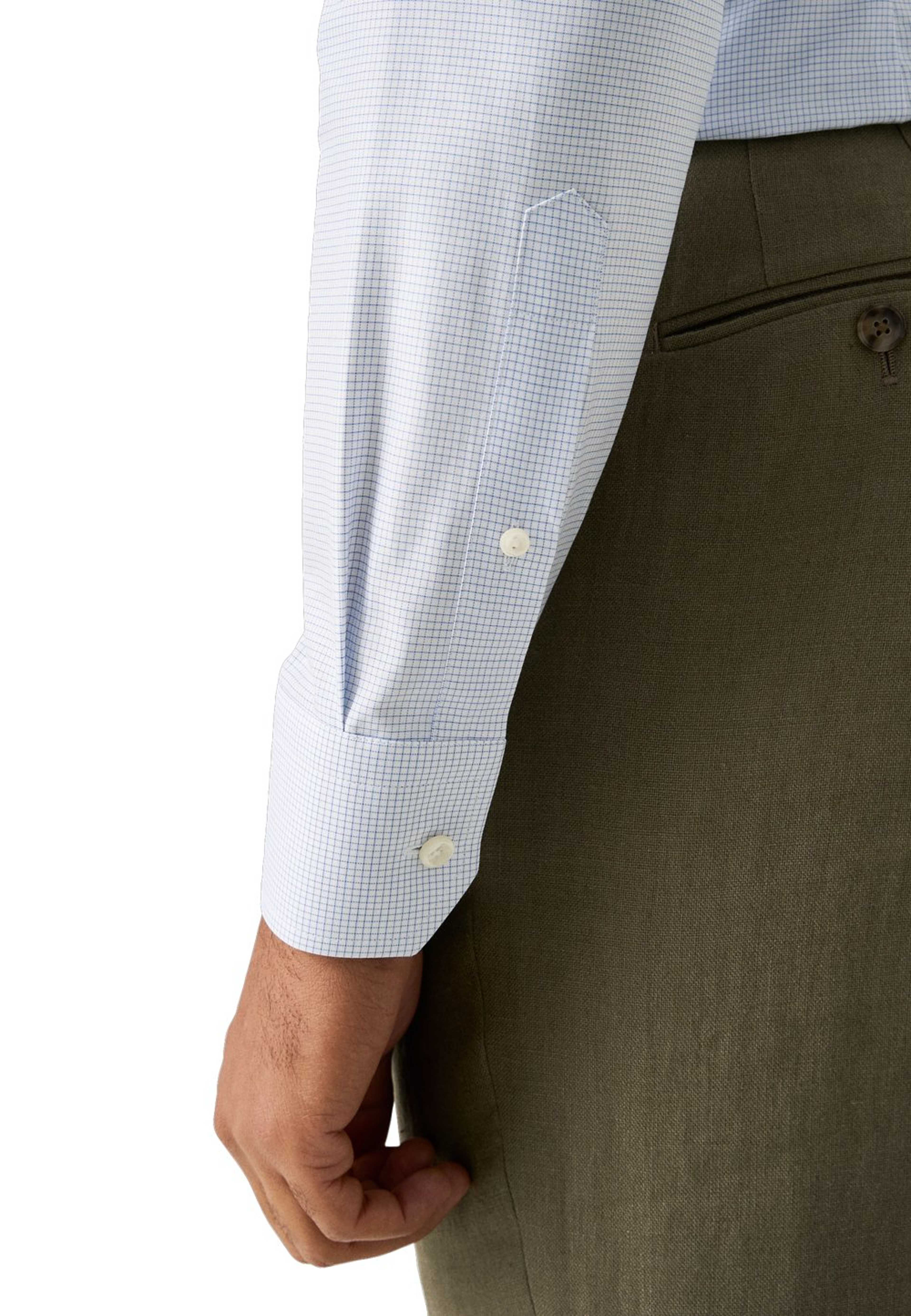 Rutig Signature Twill-skjorta Contemporary Fit, från Eton, i färgen light blue. Klicka för att öppna bilden i stort format