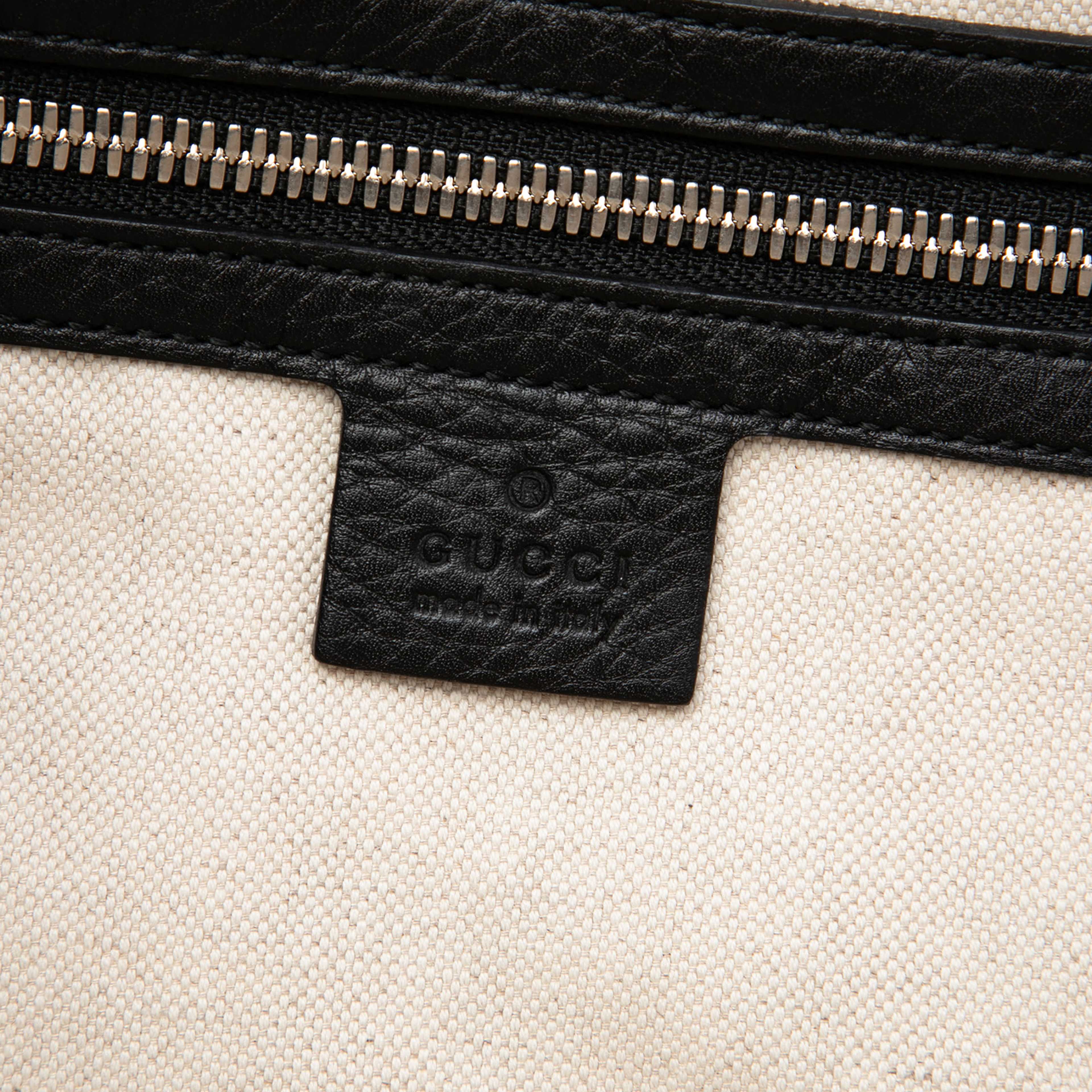 Gucci Calfskin Soho Briefcase, från Luxclusif, i färgen svart. Klicka för att öppna bilden i stort format
