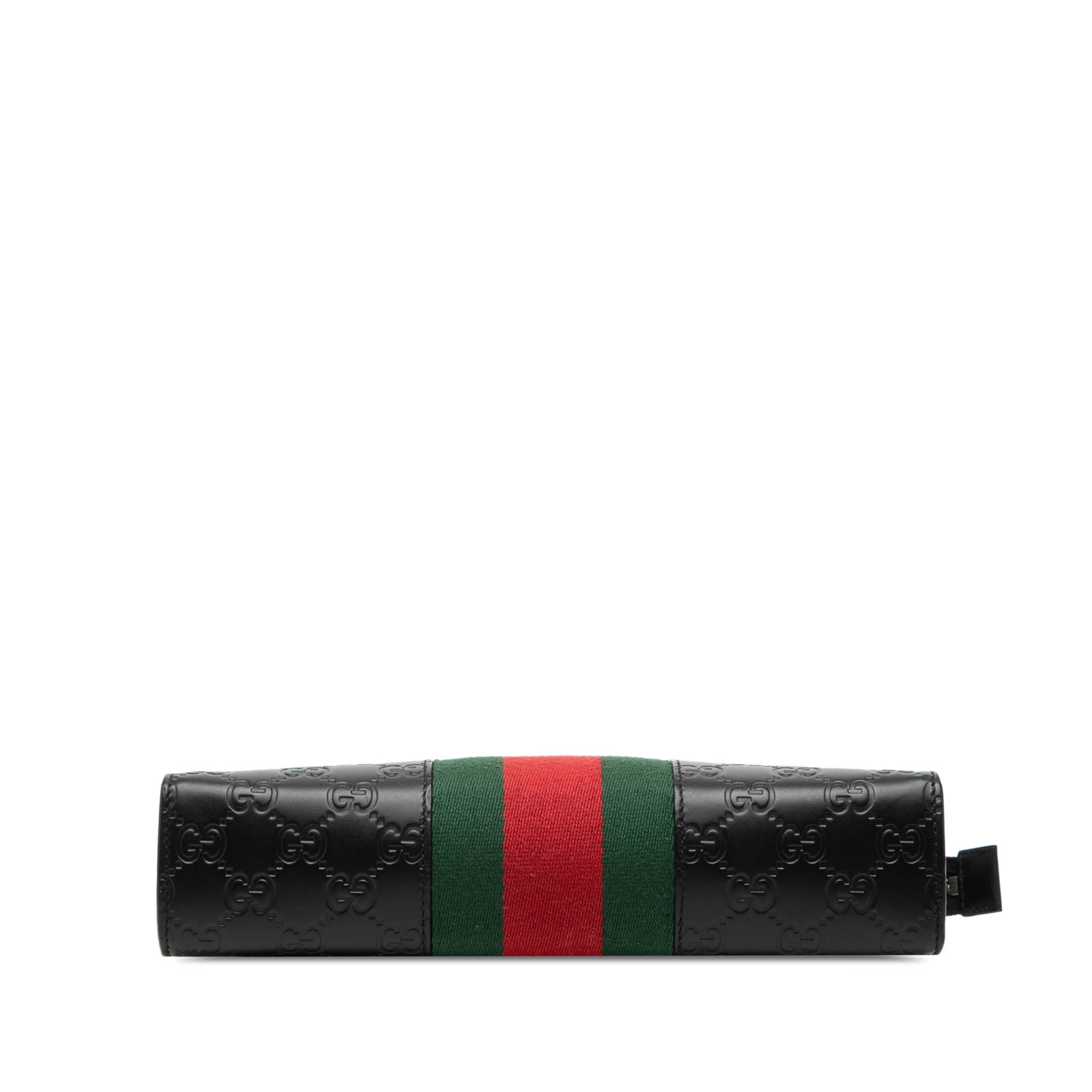 Gucci Guccissima Web Clutch, från Luxclusif, i färgen black. Klicka för att öppna bilden i stort format