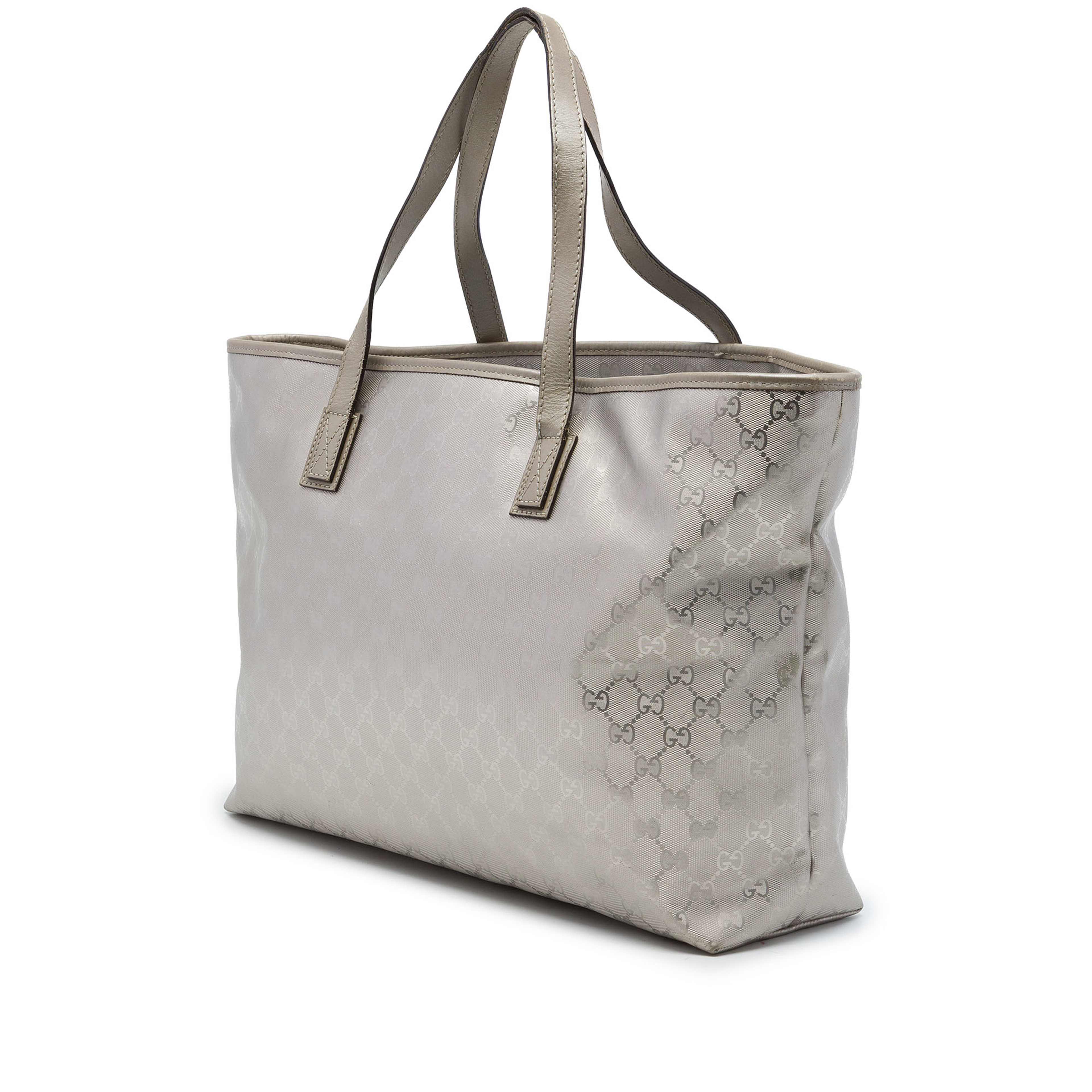 Gucci Large Gg Imprime Tote, från Luxclusif, i färgen silver. Klicka för att öppna bilden i stort format