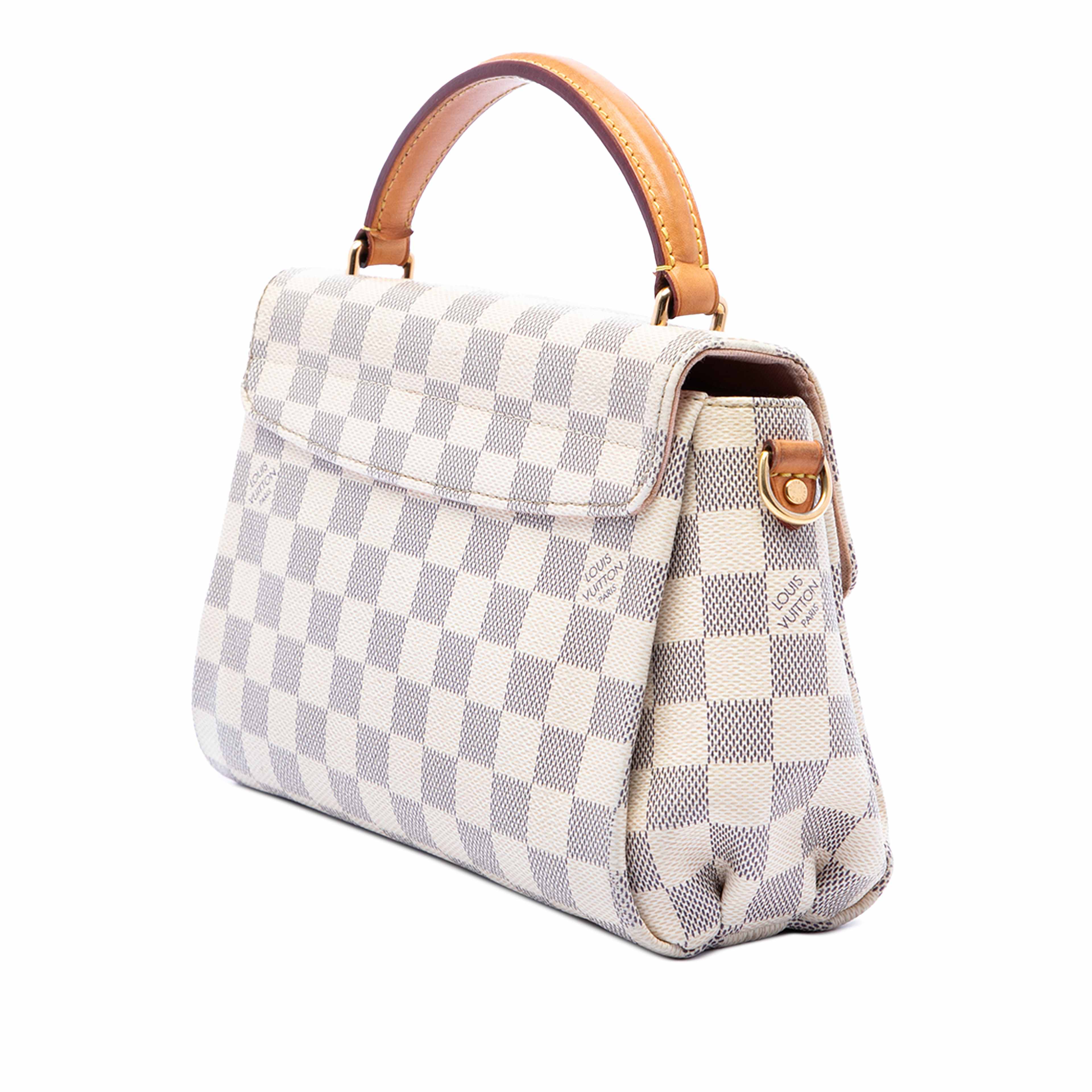 Louis Vuitton Damier Azur Croisette, från Luxclusif, i färgen vit. Klicka för att öppna bilden i stort format