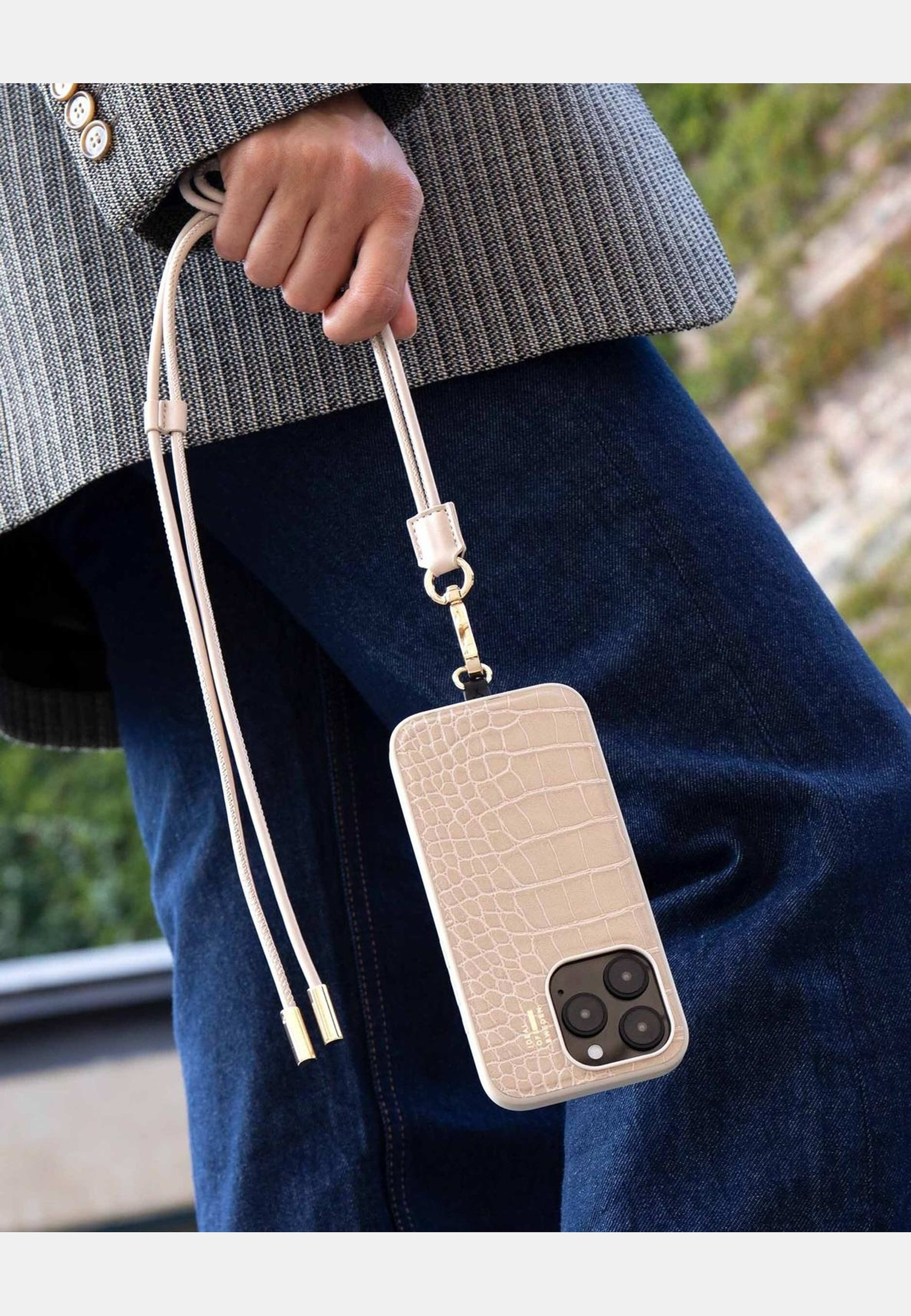 Vegan Leather Case Iphone - Warm Beige Croco
