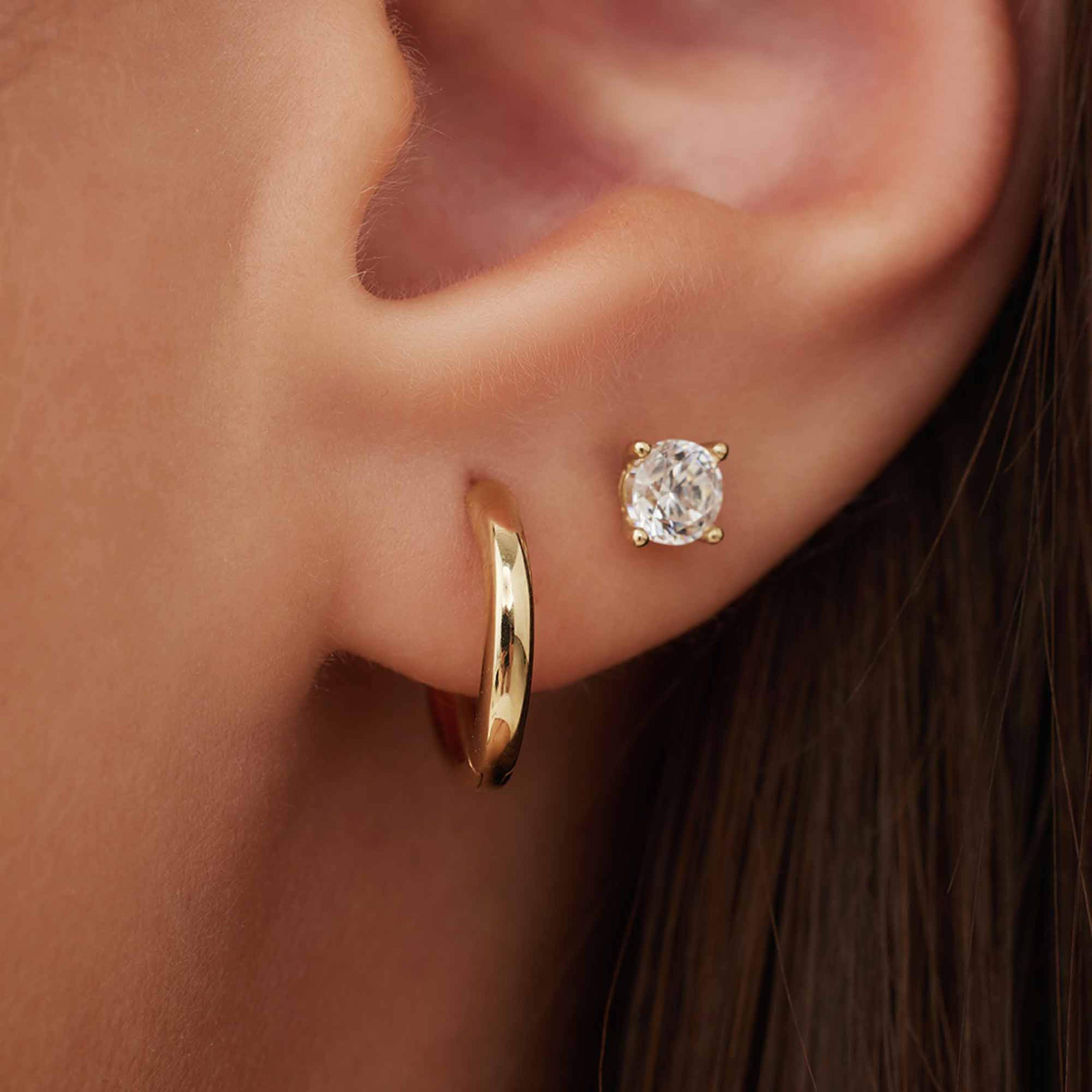 Rivoli 14 Karat Guld Creoler