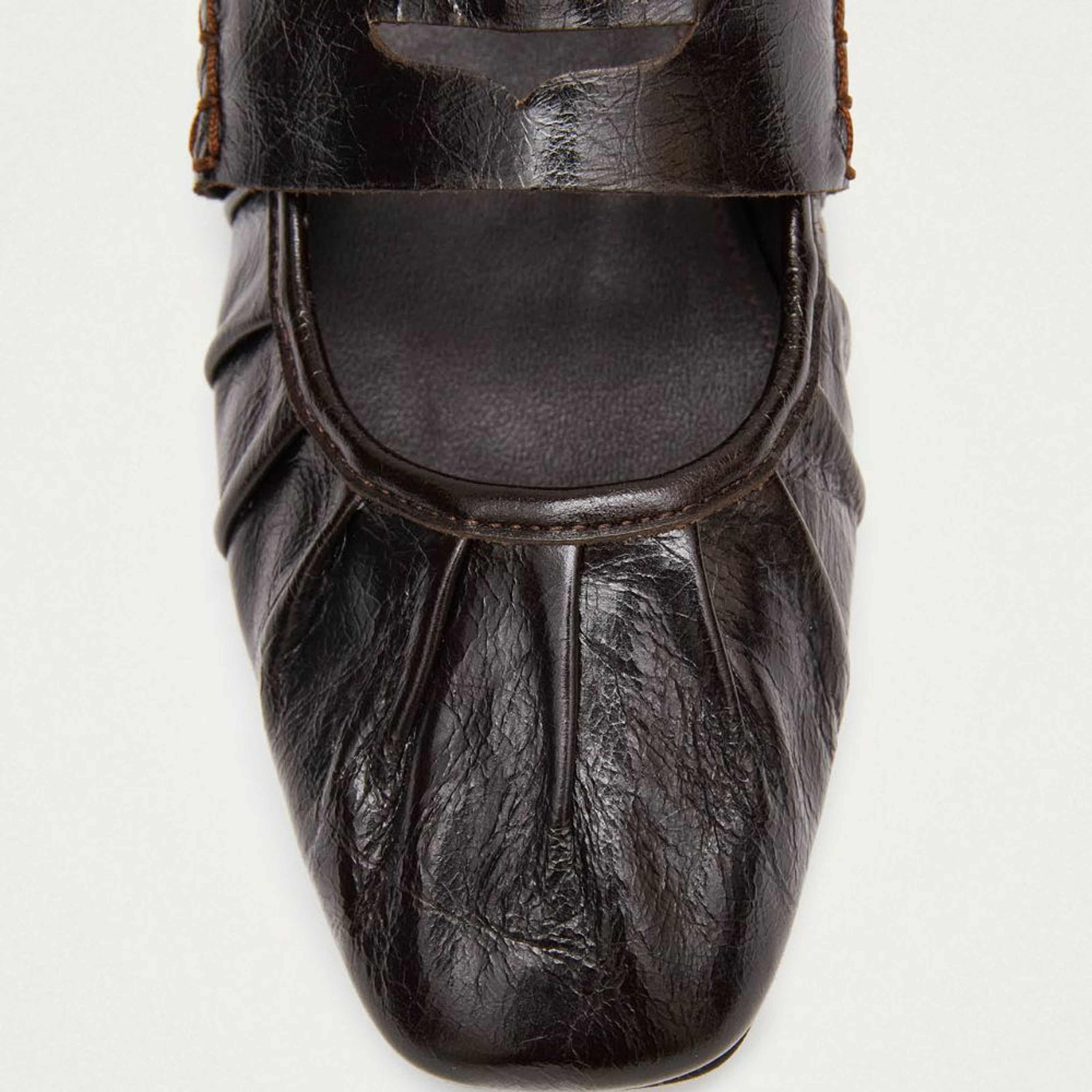 Bargo Brown Leather Ballet Flats
