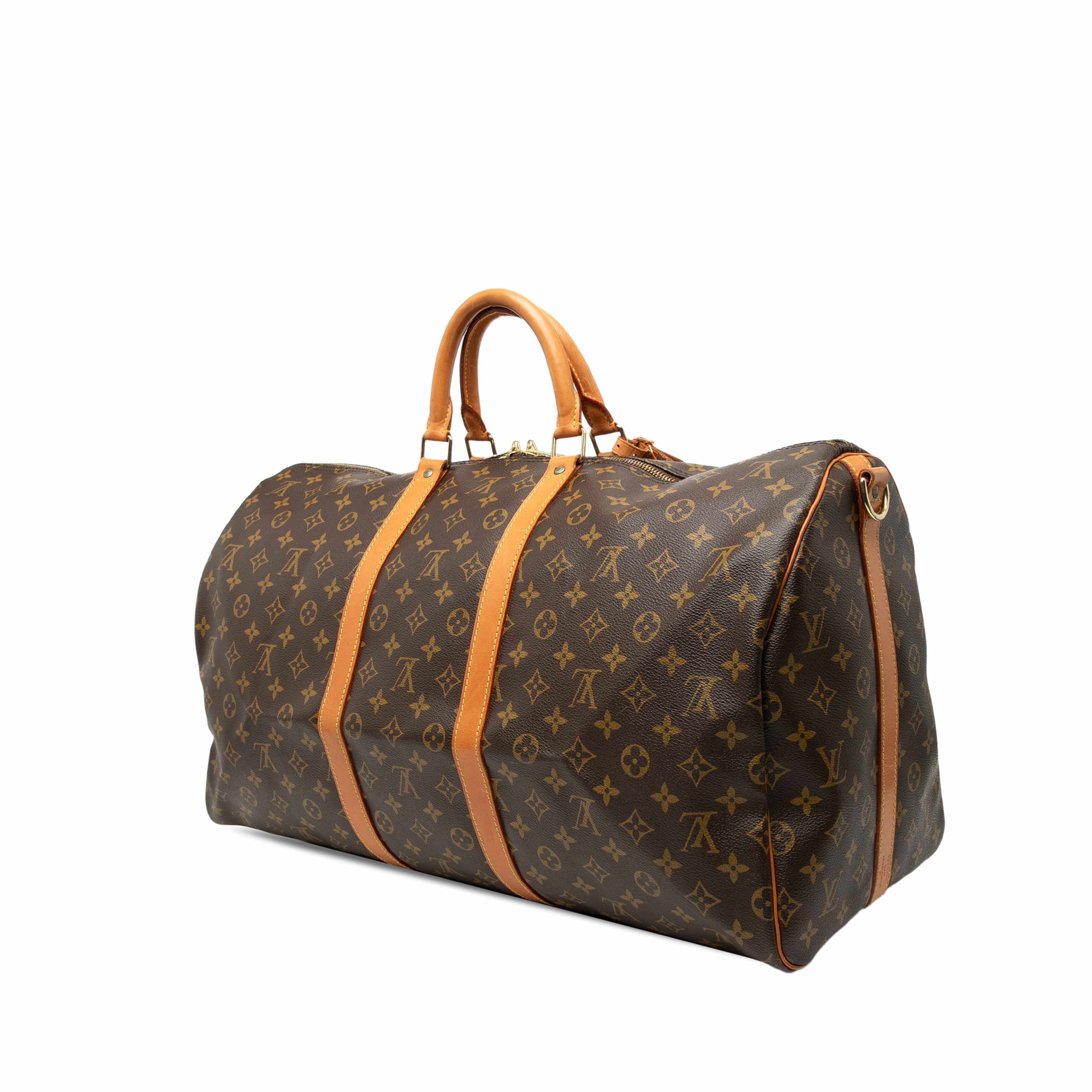 Louis Vuitton Monogram Keepall Bandouliere 55, från Luxclusif, i färgen brown. Klicka för att öppna bilden i stort format
