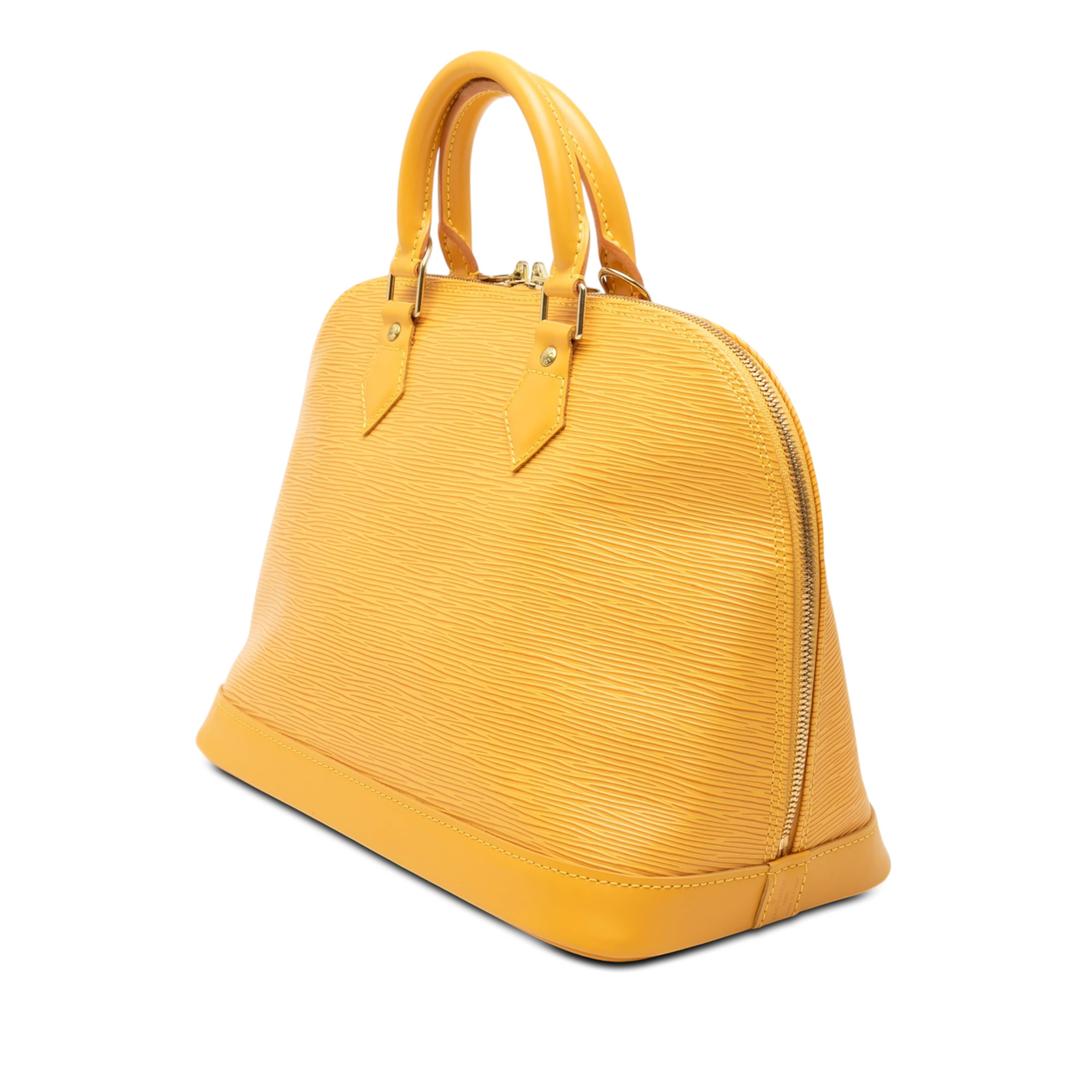 Louis Vuitton Epi Alma Pm, från Luxclusif, i färgen gul. Klicka för att öppna bilden i stort format