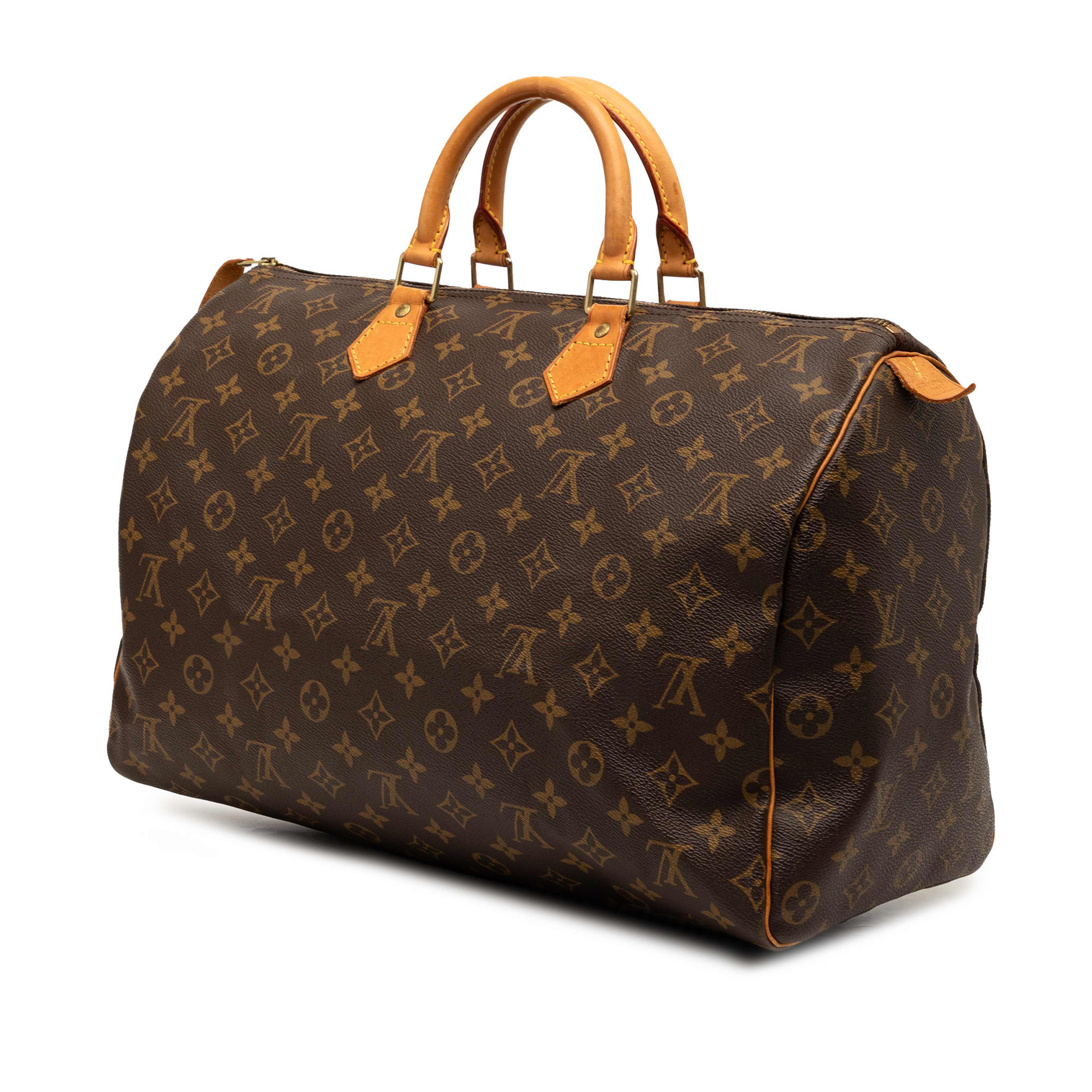 Louis Vuitton Monogram Speedy 40, från Luxclusif, i färgen brown. Klicka för att öppna bilden i stort format