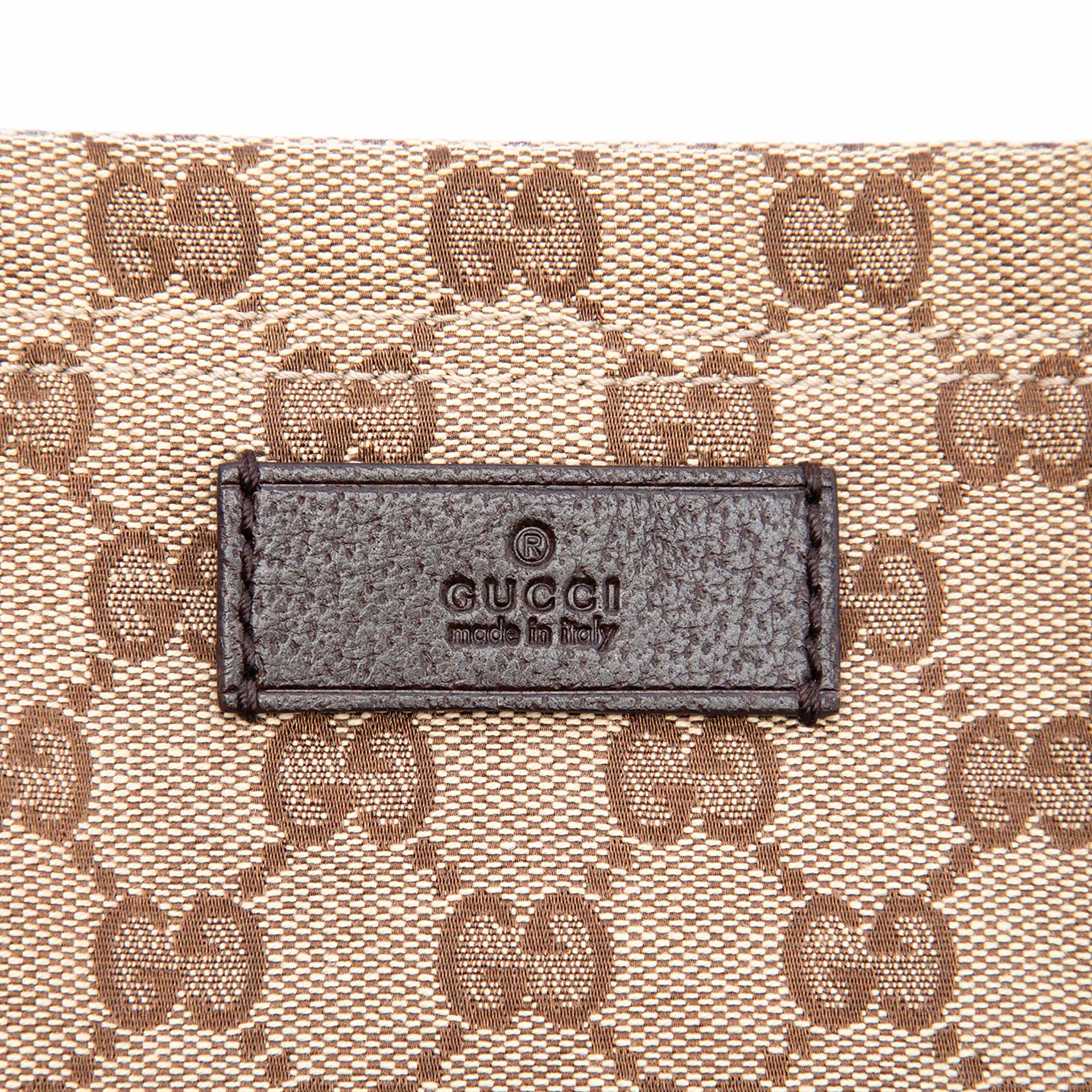 Gucci Gg Canvas Web Tote, från Luxclusif, i färgen beige. Klicka för att öppna bilden i stort format